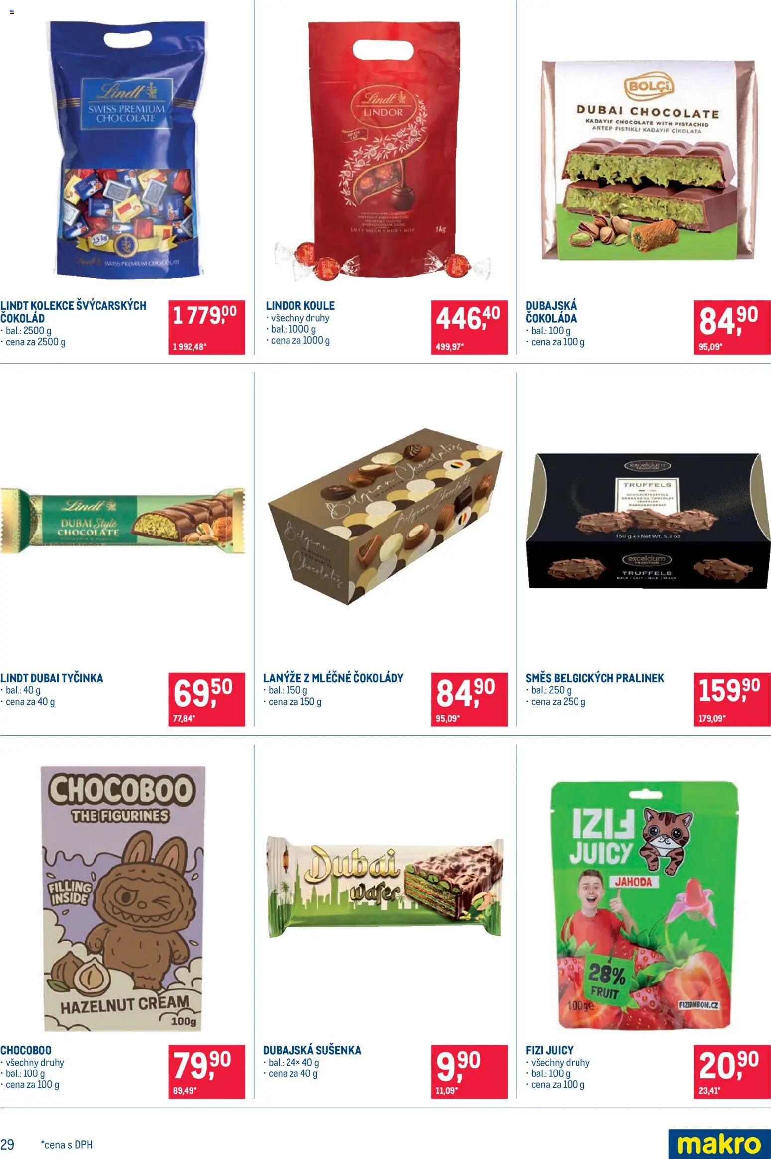 Makro leták - Delikatesy od 19.11.2025 | Strana: 29 | Produkty: Lindor, Lindt, Čokoláda