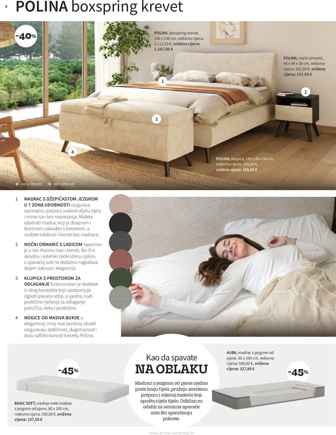 Prima katalog | vrijedi od 01.10.2025 | Stranica: 8 | Proizvodi: Krevet, Madrac, Noćni ormarić, Deka
