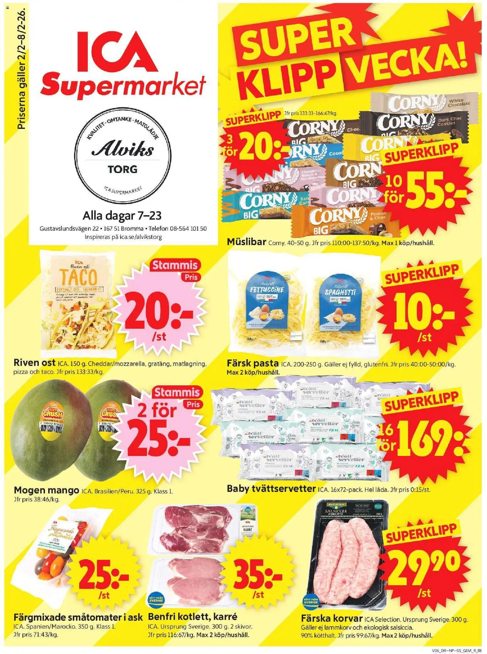 ICA Supermarket reklamblad aktuell från 02.02.2026 | Sida: 1