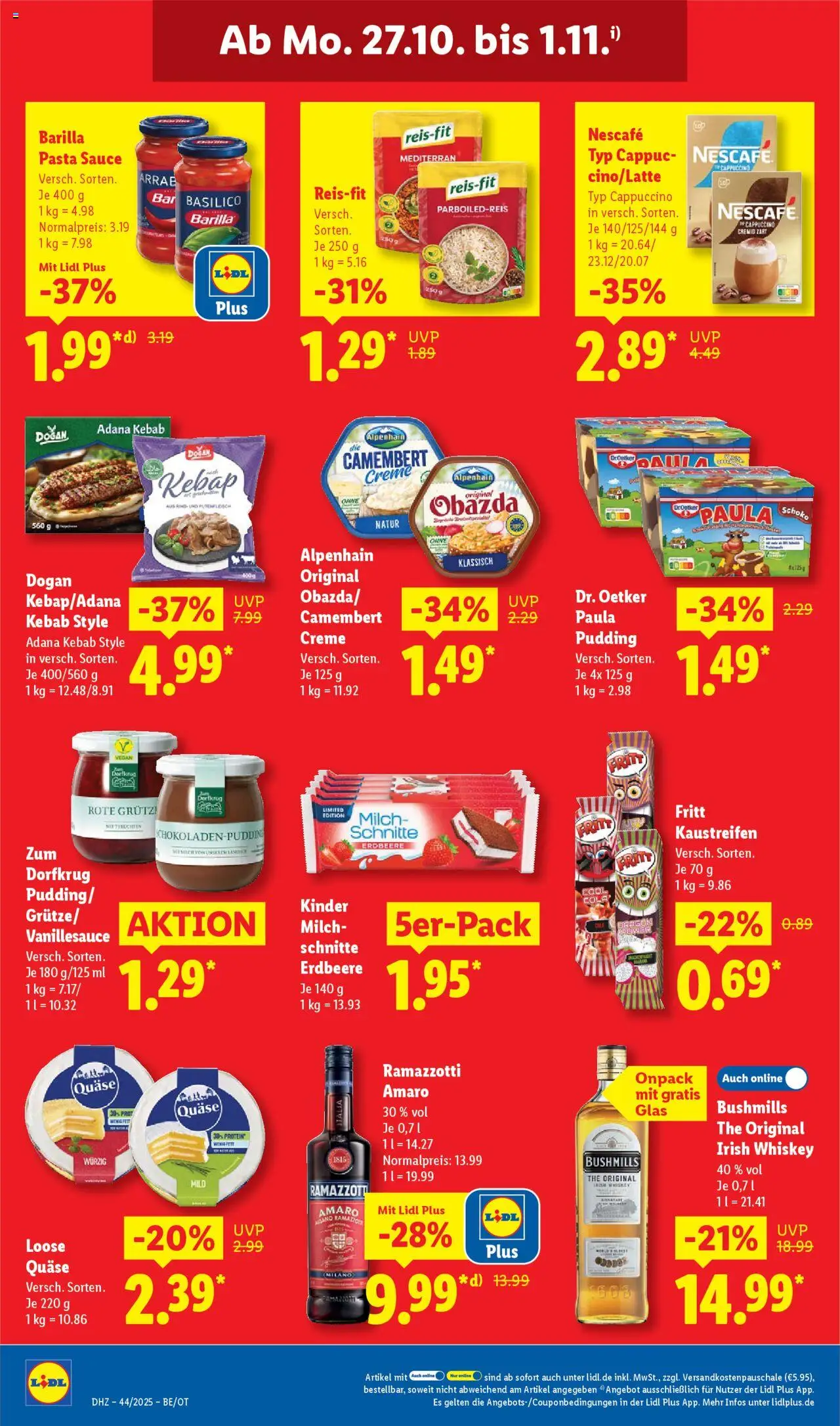 Lidl Prospekt Prenzlau – gültig ab 27.10.2025 | Seite: 26 | Produkte: Nescafe, Cola, Barilla, Ramazzotti