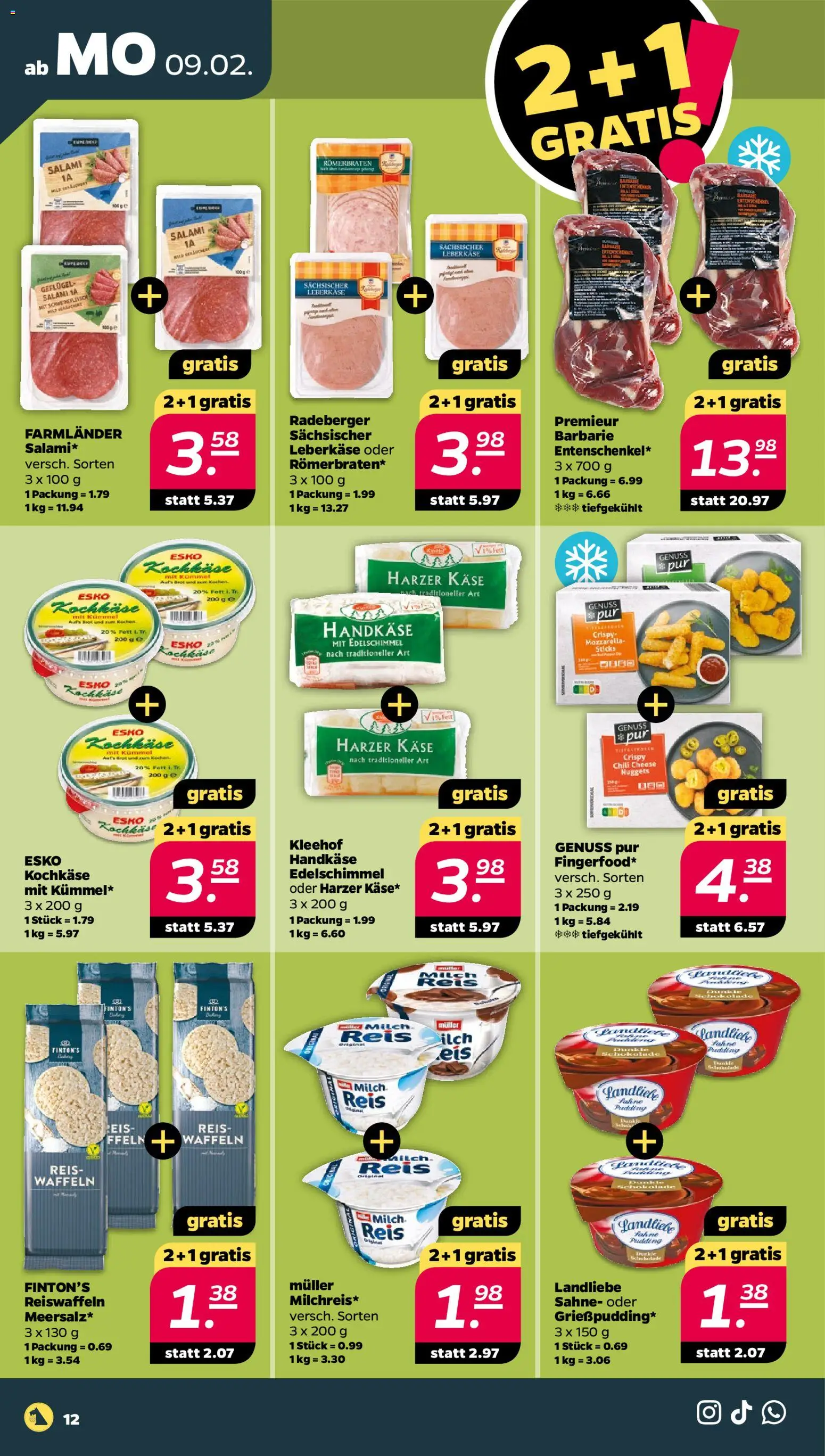 Netto Prospekt 	 – gültig ab 09.02.2026 | Seite: 12 | Produkte: Käse, Schokolade, Chili, Sahne