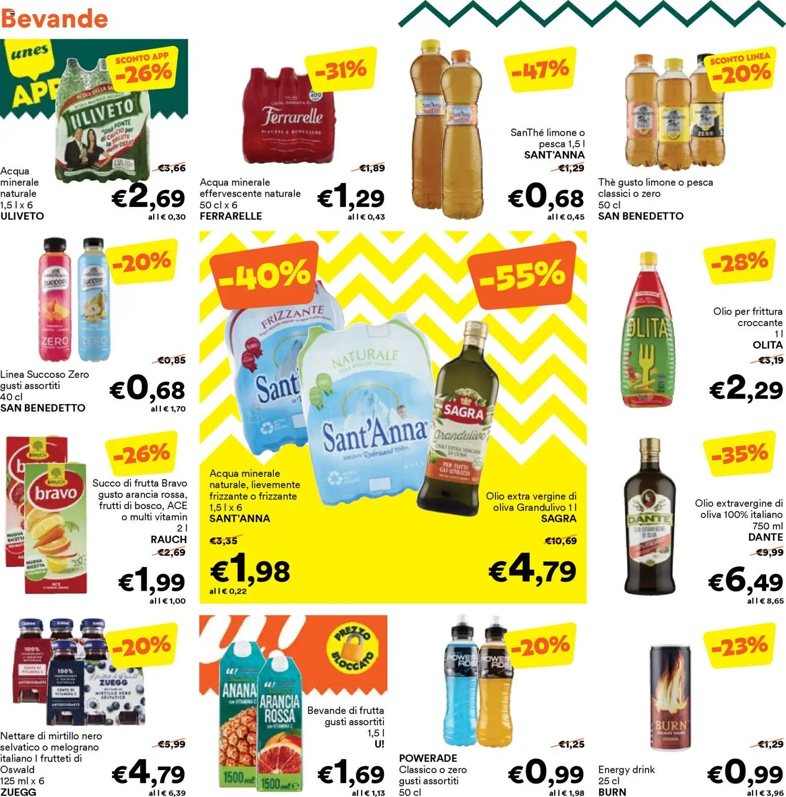 Volantino Unes del 23.03.2026 | Pagina: 14 | Prodotti: Frutta, Pesca, Arancia, Olio extra vergine