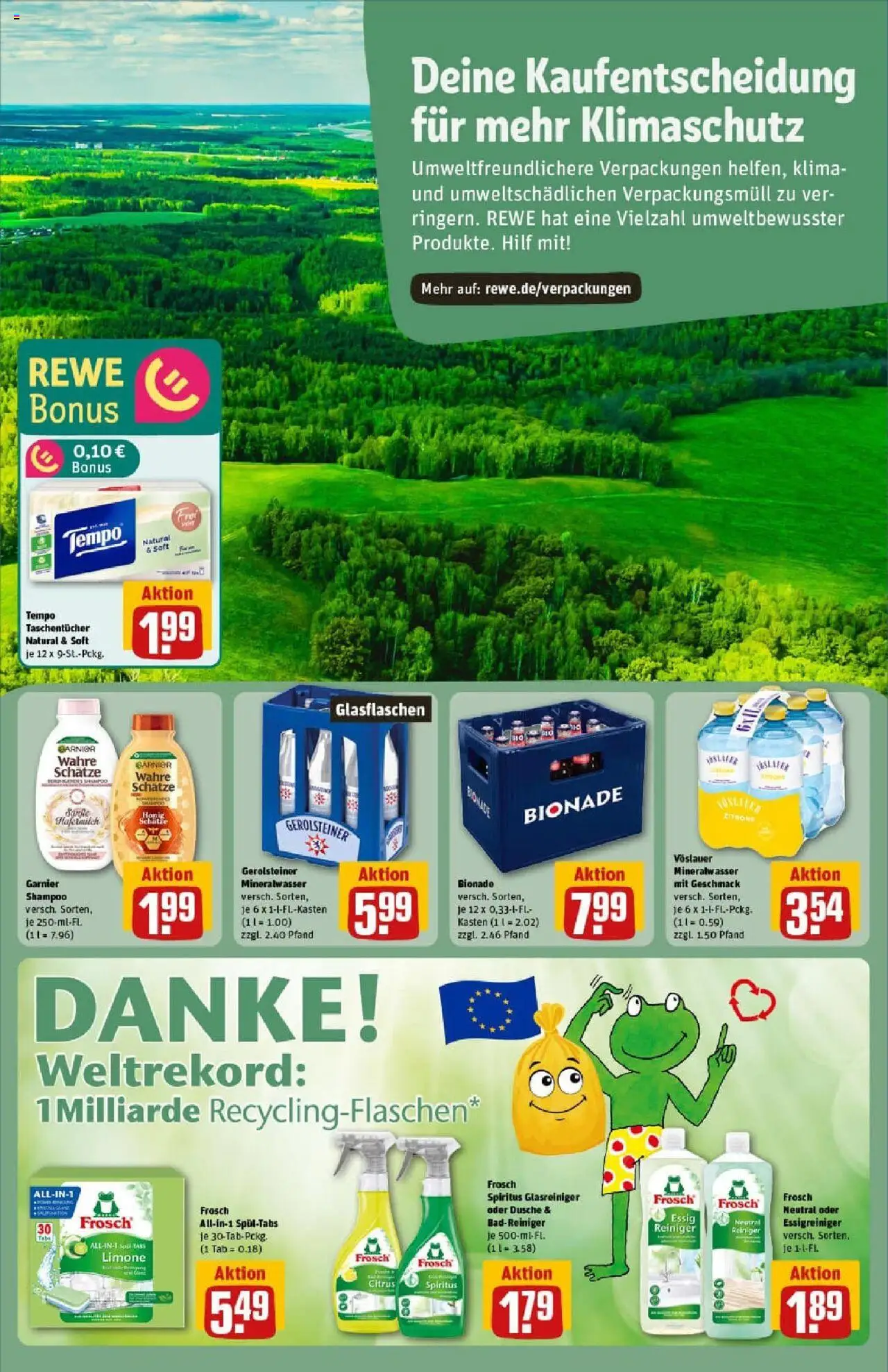 Rewe prospekt Lübeck	 - gültig ab dem 27.07.2025 | Seite: 24 | Produkte: Dusche, Shampoo, Mineralwasser, Tempo