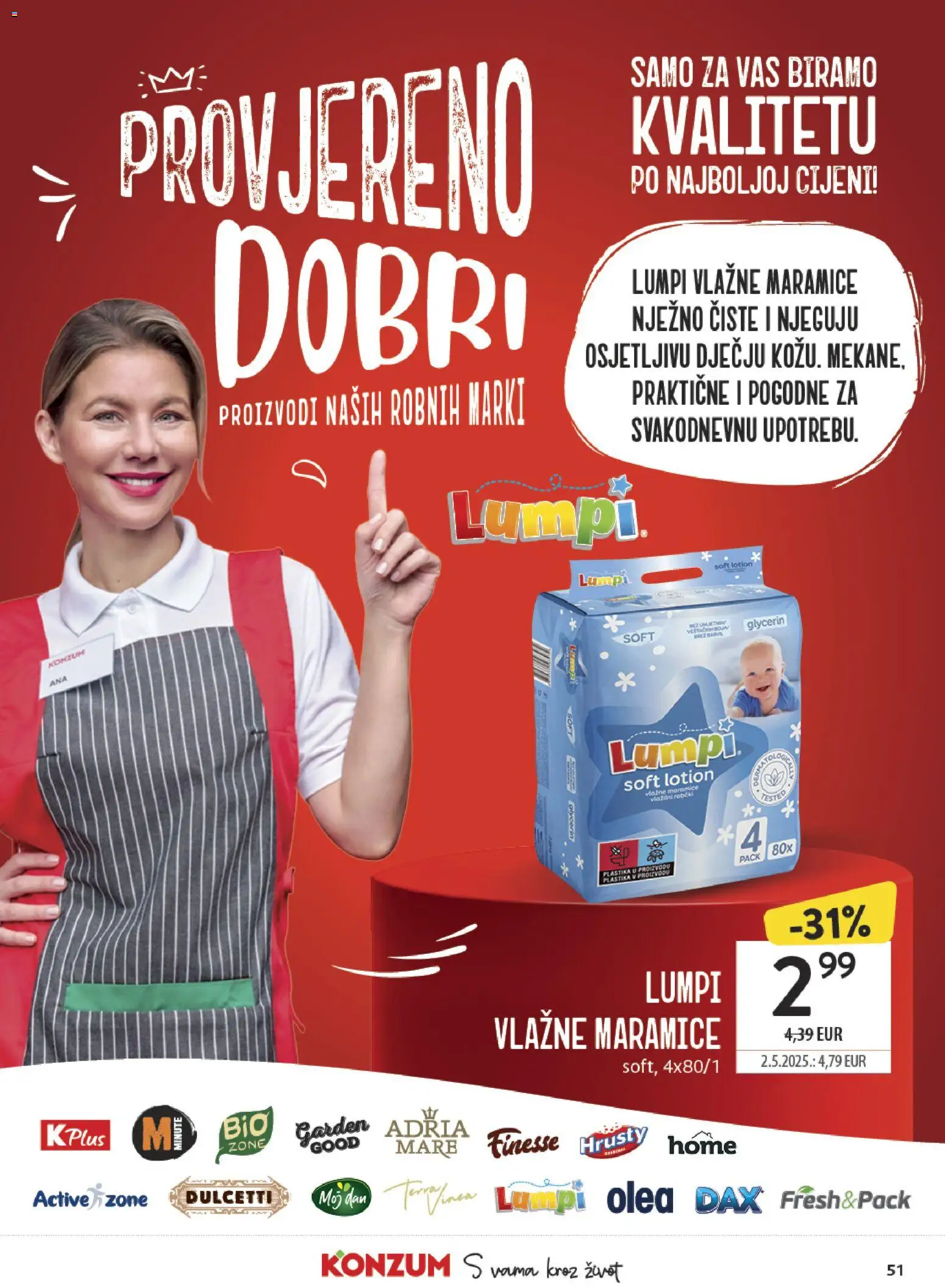 Konzum HR akciós ujság - amely érvényes a következő dátumtól: 25.03.2026 | Oldal: 51