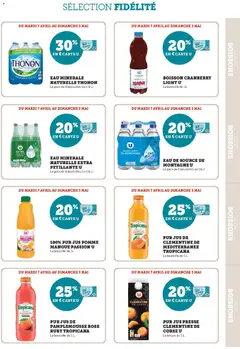 Hyper U - Prévisualisation de Hyper U - Ma sélection Carte U avril valide à partir de 07.04.2026 | Page: 25 | Produits: Mangue, Pamplemousse, Eau minérale naturelle, Jus