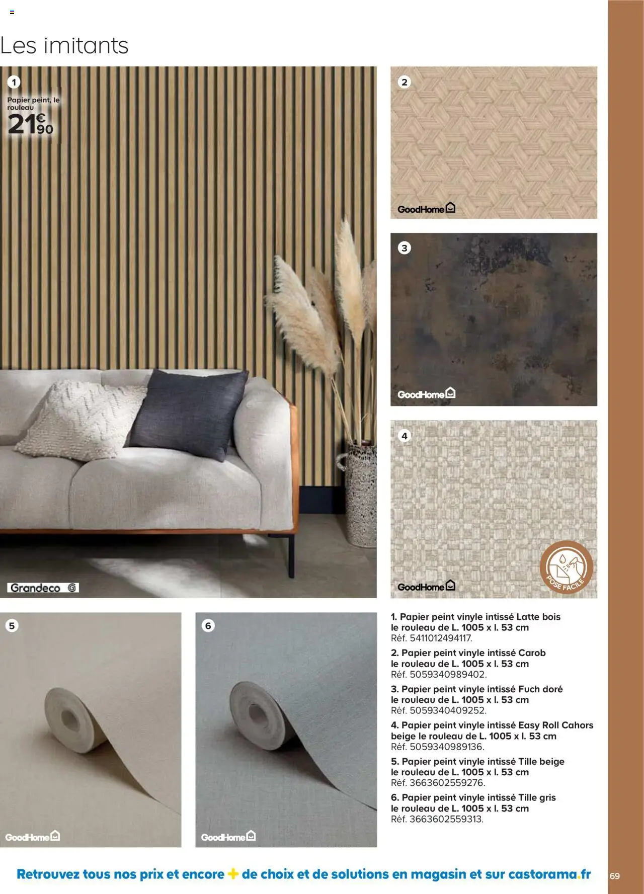 {H1} | Page: 69 | Produits: Rouleau, Papier peint