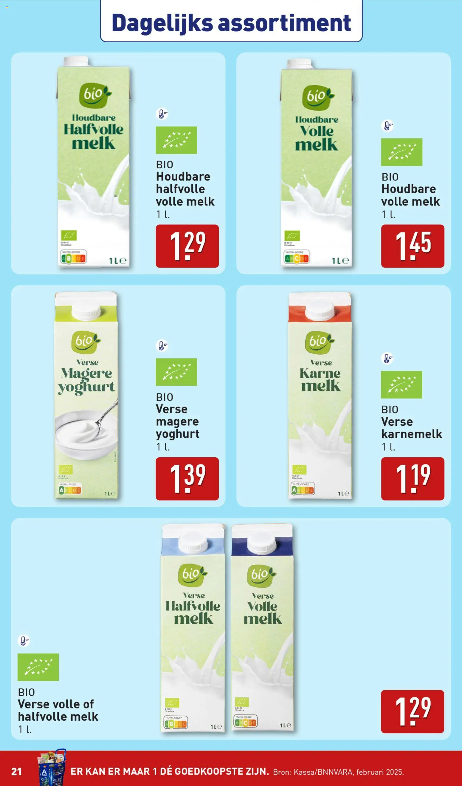 {H1} | Pagina: 21 | Producten: Yoghurt, Kan, Karnemelk, Volle melk