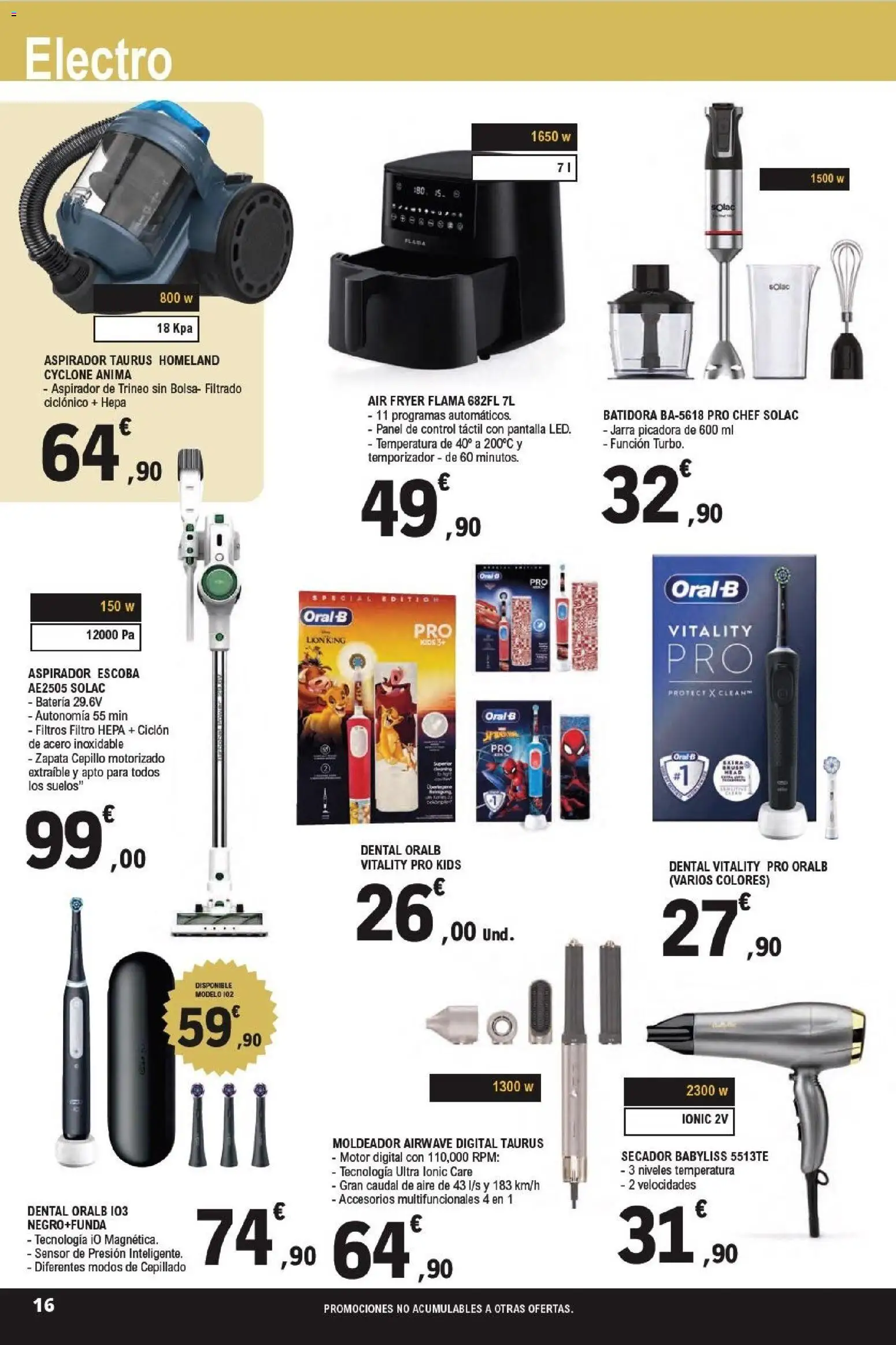 E.Leclerc folleto │ válido desde el 21.01.2026 | Página: 16 | Productos: Escoba, Bolsa, Aspirador, Batería
