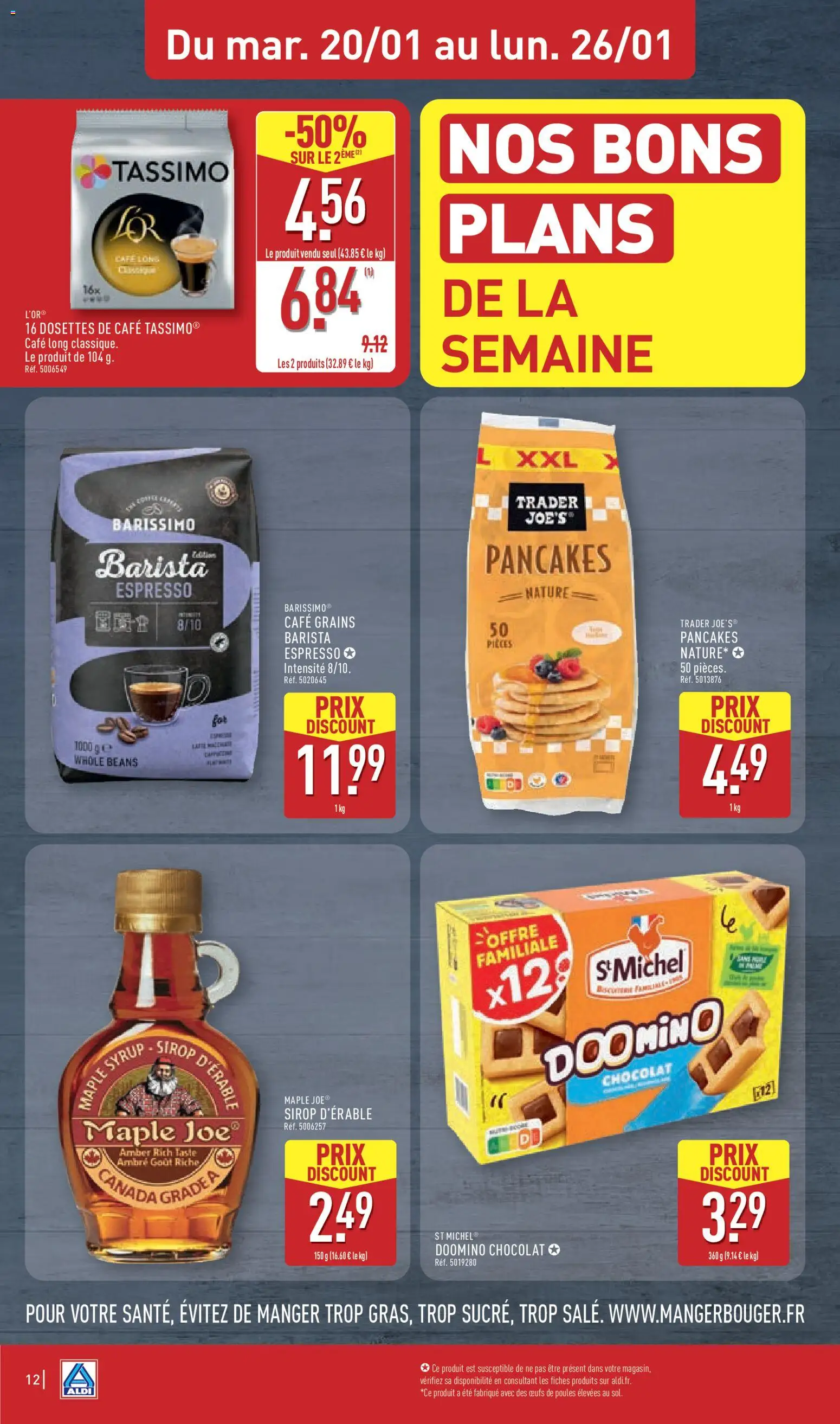 {H1} | Page: 14 | Produits: Tassimo, Œufs, Café, Chocolat