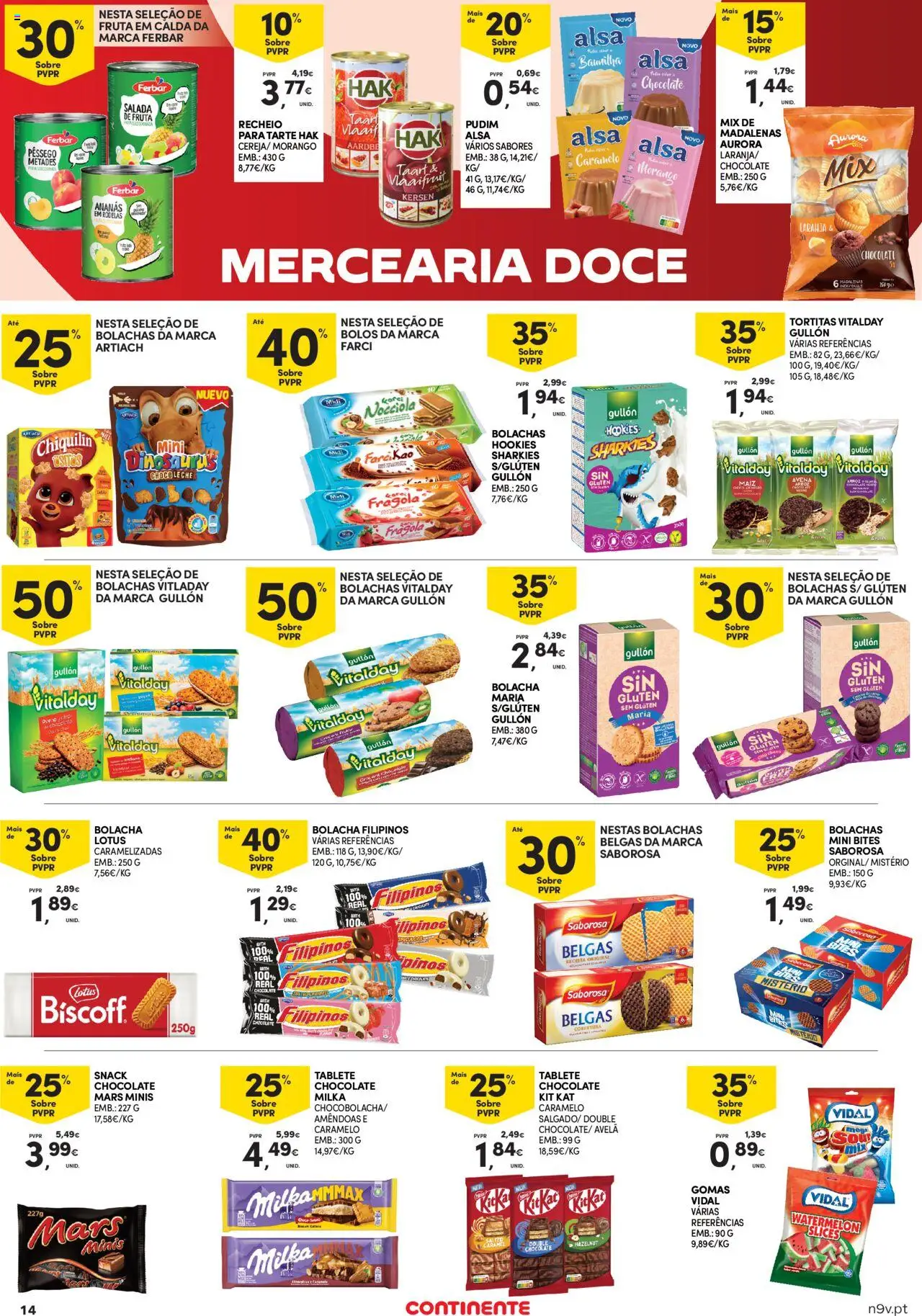 Continente - Açores │ válido de 16.10.2025 | Página: 14 | Produtos: Filipinos, Bolachas, Tarte, Salada