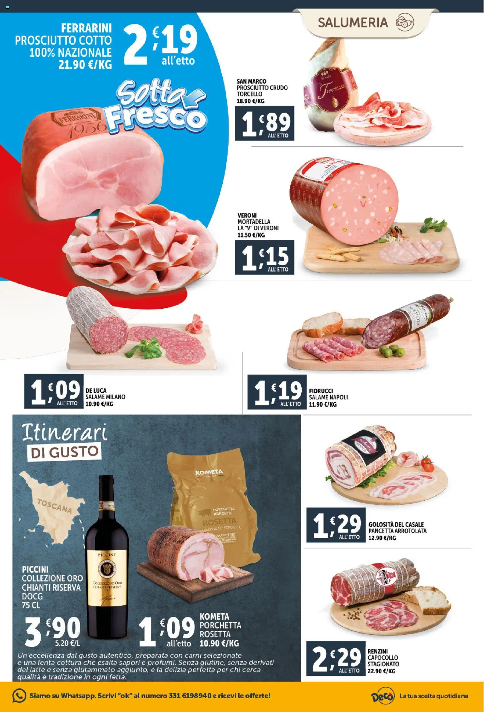 Volantino Decò del 23.02.2026 | Pagina: 3 | Prodotti: Salame, Latte, Prosciutto, Mortadella