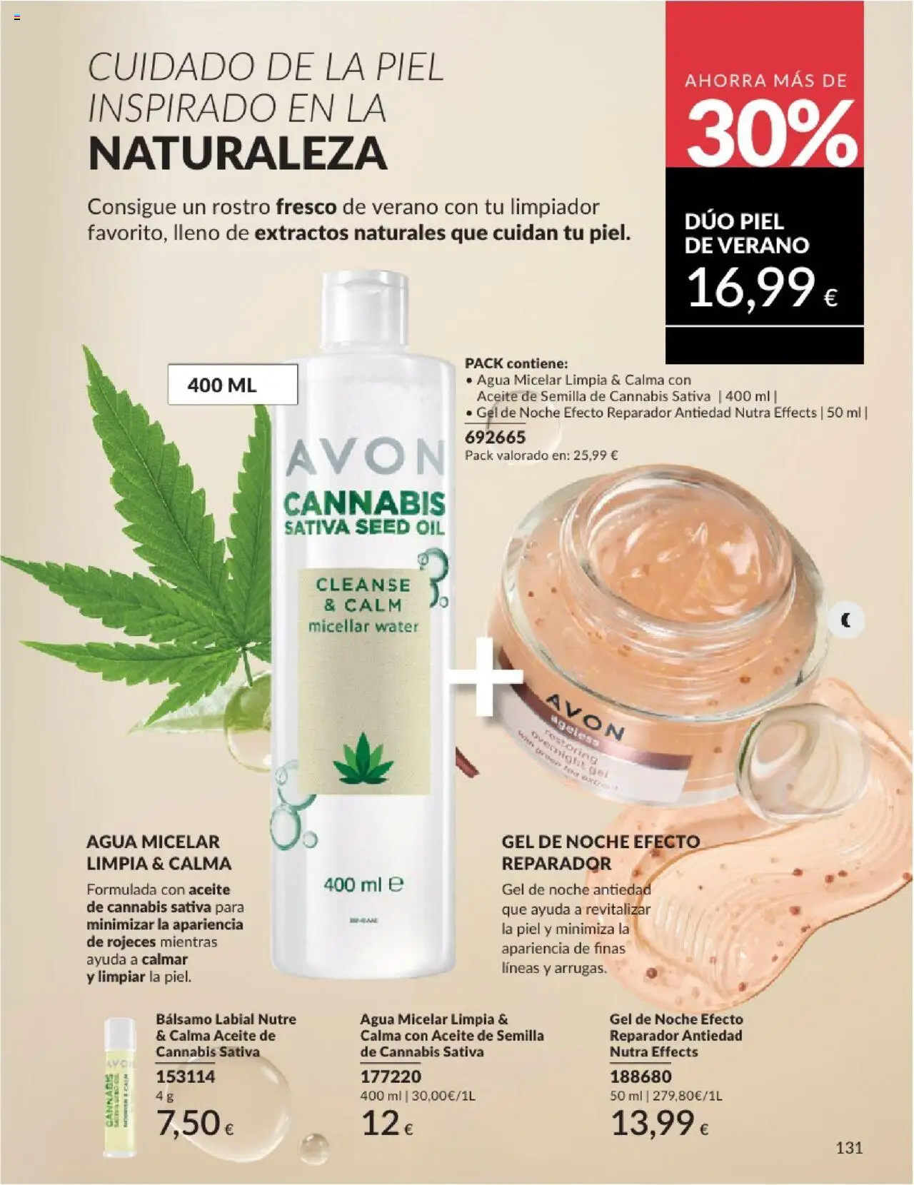 Catálogo AVON campaña 6 │ válido desde el 01.06.2025 | Página: 131 | Productos: Agua micelar, Aceite, Bálsamo labial