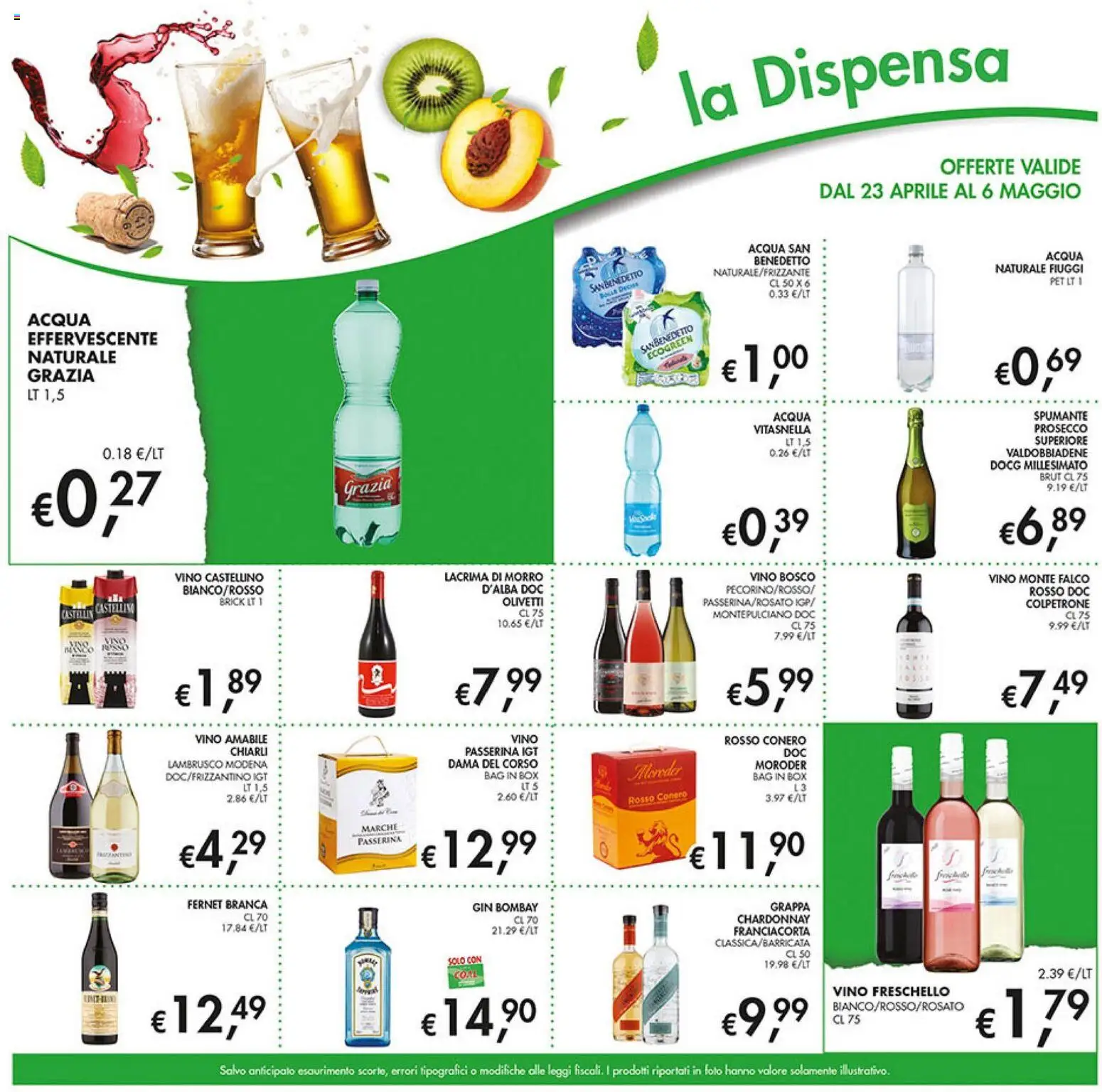 Volantino Coal del 23.04.2026 | Pagina: 15 | Prodotti: Gin, Acqua, Spumante, Vino rosso