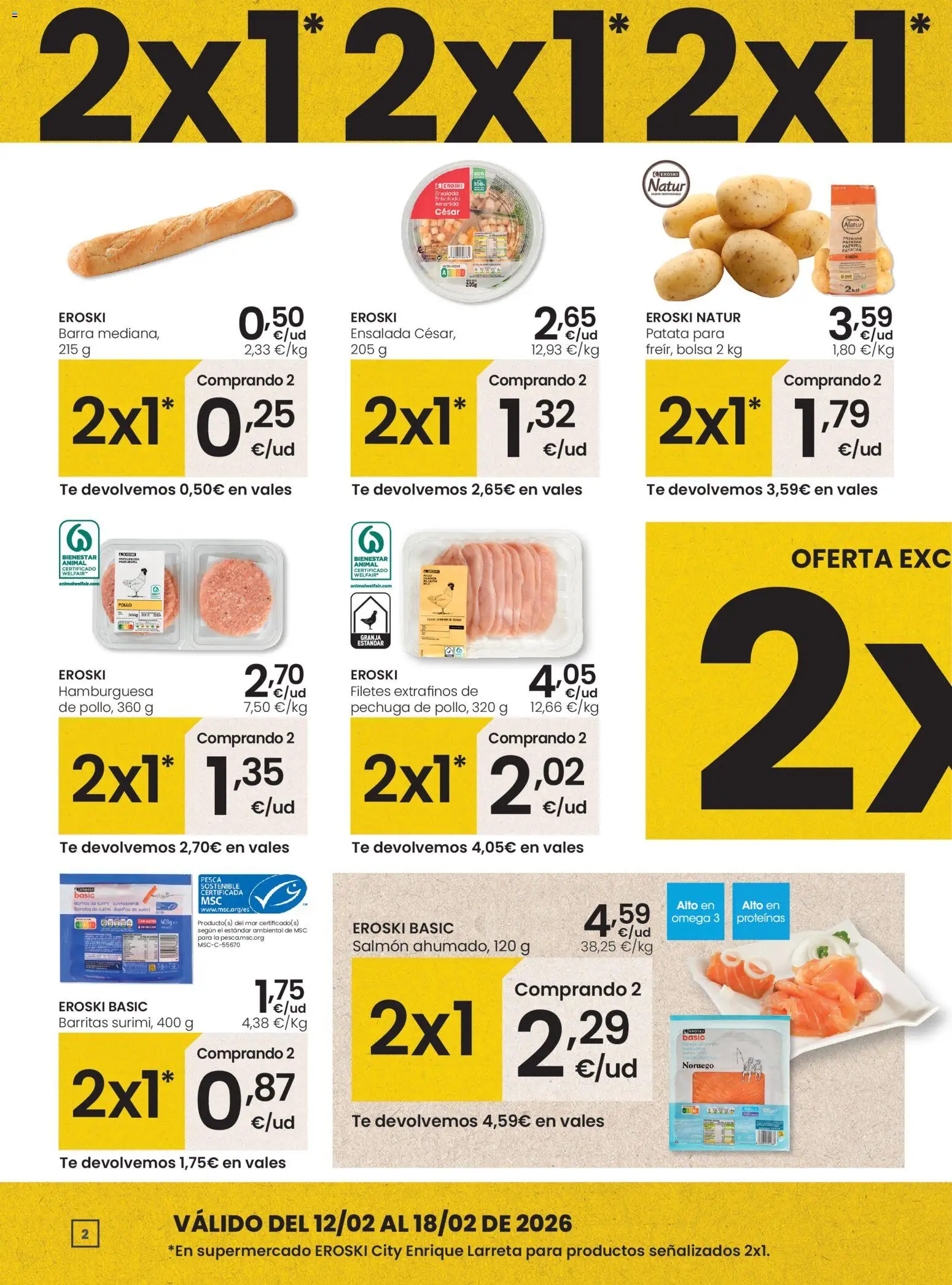 Eroski -  City Enrique Larreta │ válido desde el 12.02.2026 | Página: 2 | Productos: Δοχείο φοντί, Té, Ensalada, Bolsa
