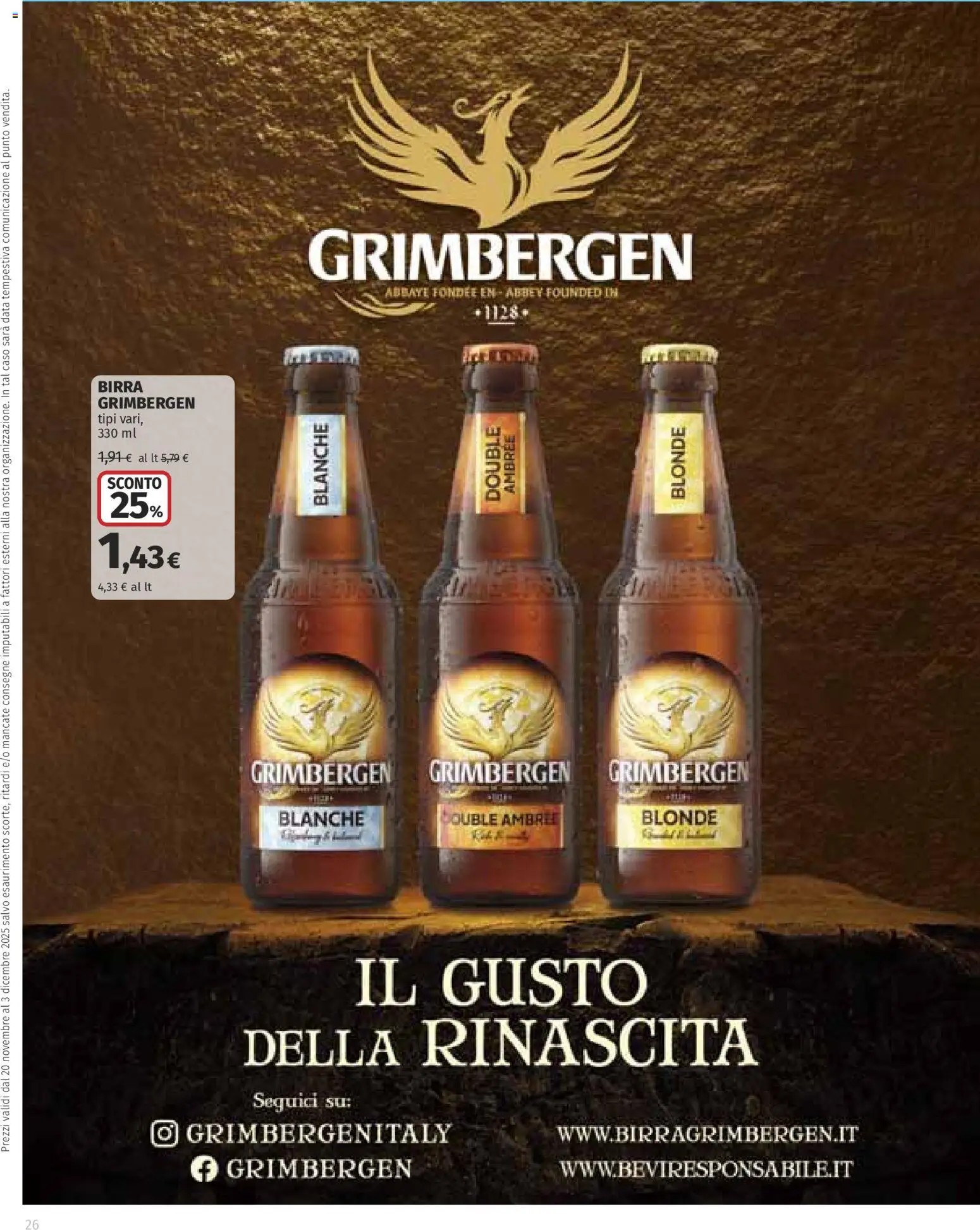 Volantino Ipercoop del 20.11.2025 | Pagina: 26 | Prodotti: Birra, Data