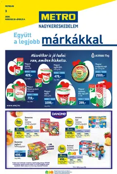 Metro akciós újság - amely érvényes a következő dátumtól: 16.03.2026 | Oldal: 1 | Termékek: Actimel, Teavaj, Joghurt, Tejföl