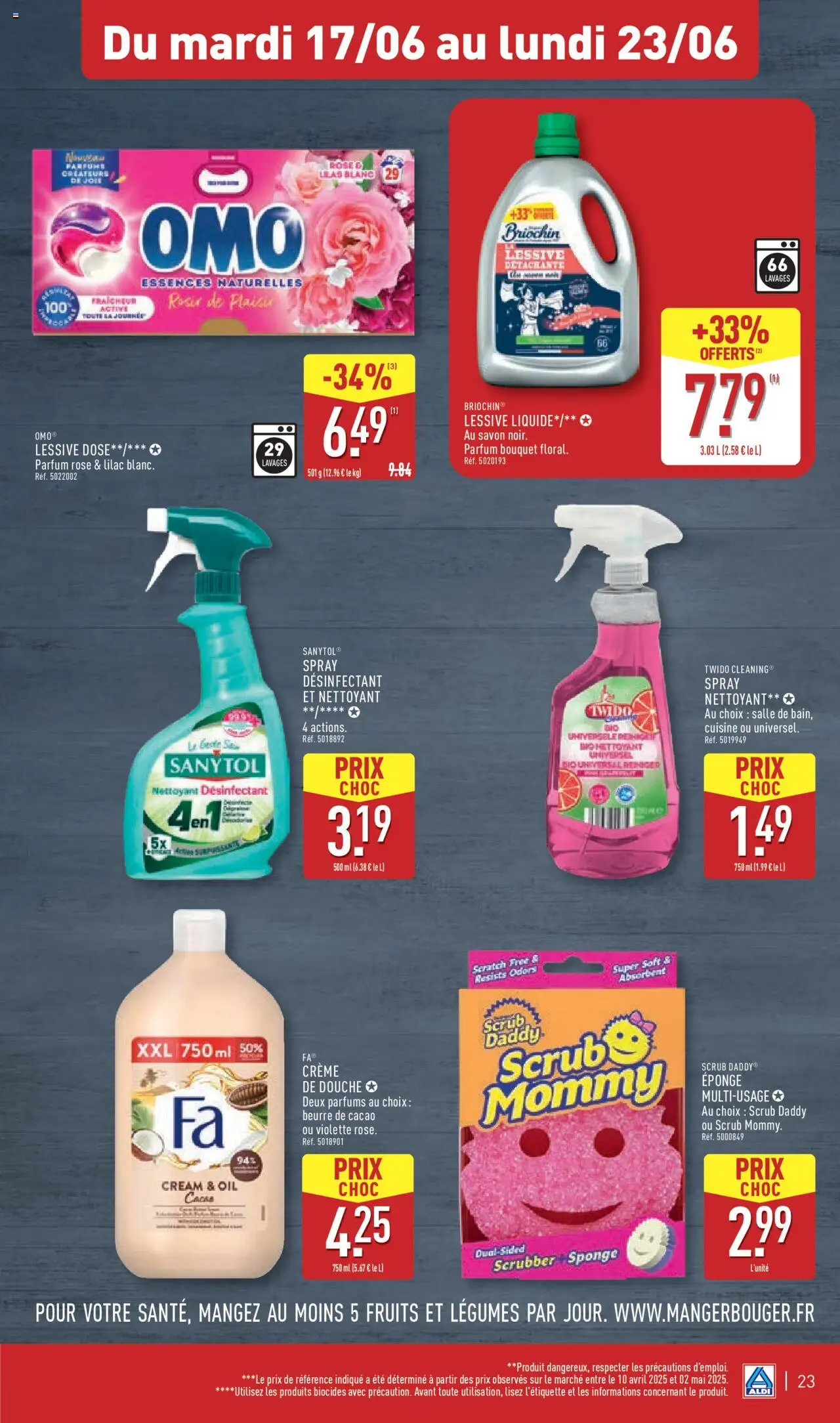  | Page: 26 | Produits: Eponge, Détergent, Beurre, Crème