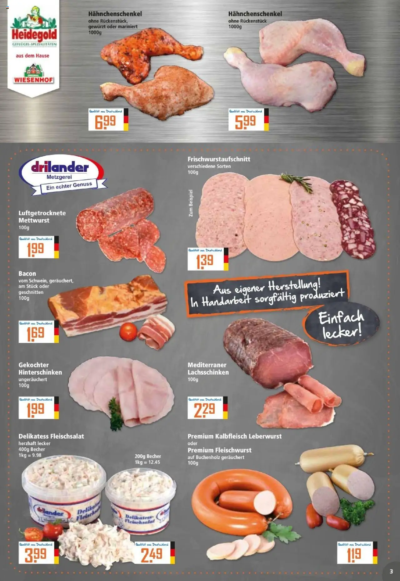 Klaas & Kock Prospekt – gültig ab 08.09.2025 | Seite: 3 | Produkte: Hahnchenschenkel
