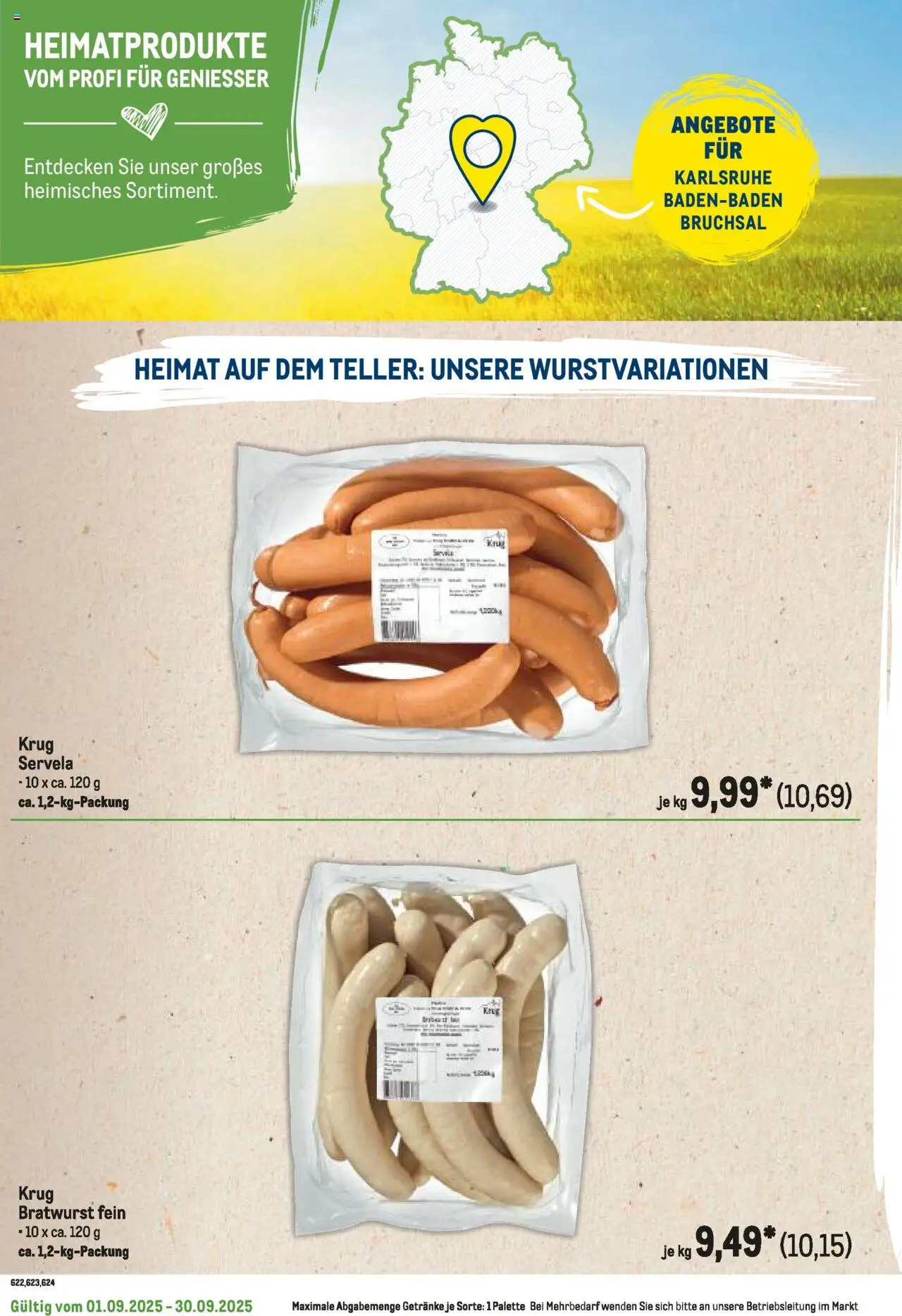 Metro Regionaler Flyer - gültig ab dem 01.09.2025 | Seite: 90 | Produkte: Bratwurst