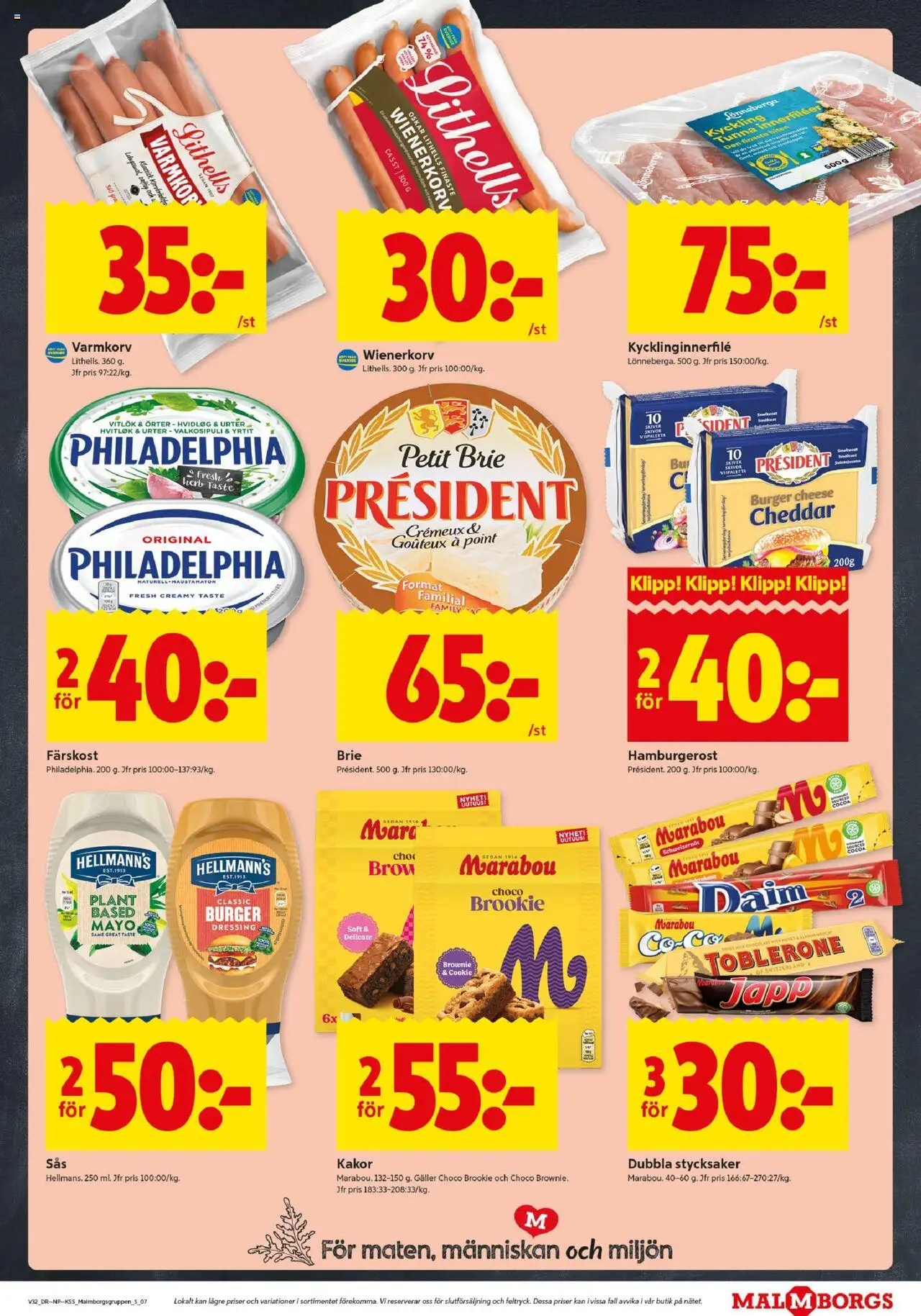 ICA Kvantum reklamblad aktuell från 04.08.2025 | Sida: 7 | Produkter: Varmkorv, Galler, Cheddar, Vitlök