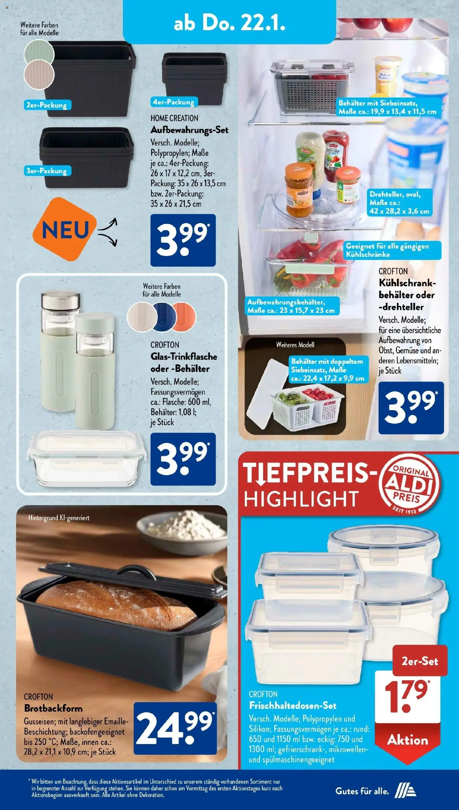 Aldi Süd Prospekt 	 – gültig ab 19.01.2026 | Seite: 19 | Produkte: Kühlschrank, Gemüse, Ketchup, Home creation