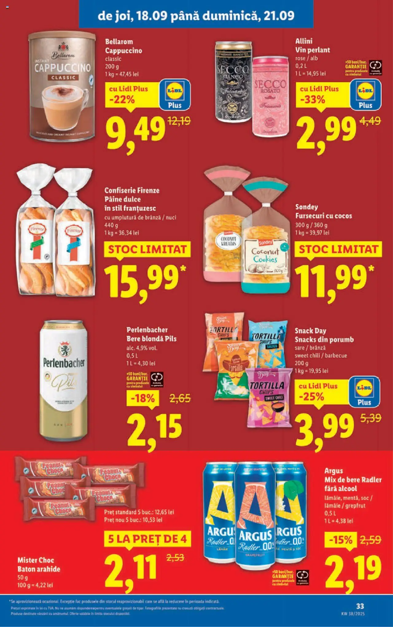 Noul catalog Lidl – valabil de la 15.09.2025 | Pagină: 33 | Produse: Brânză, Bere, Nuci, Lămâie