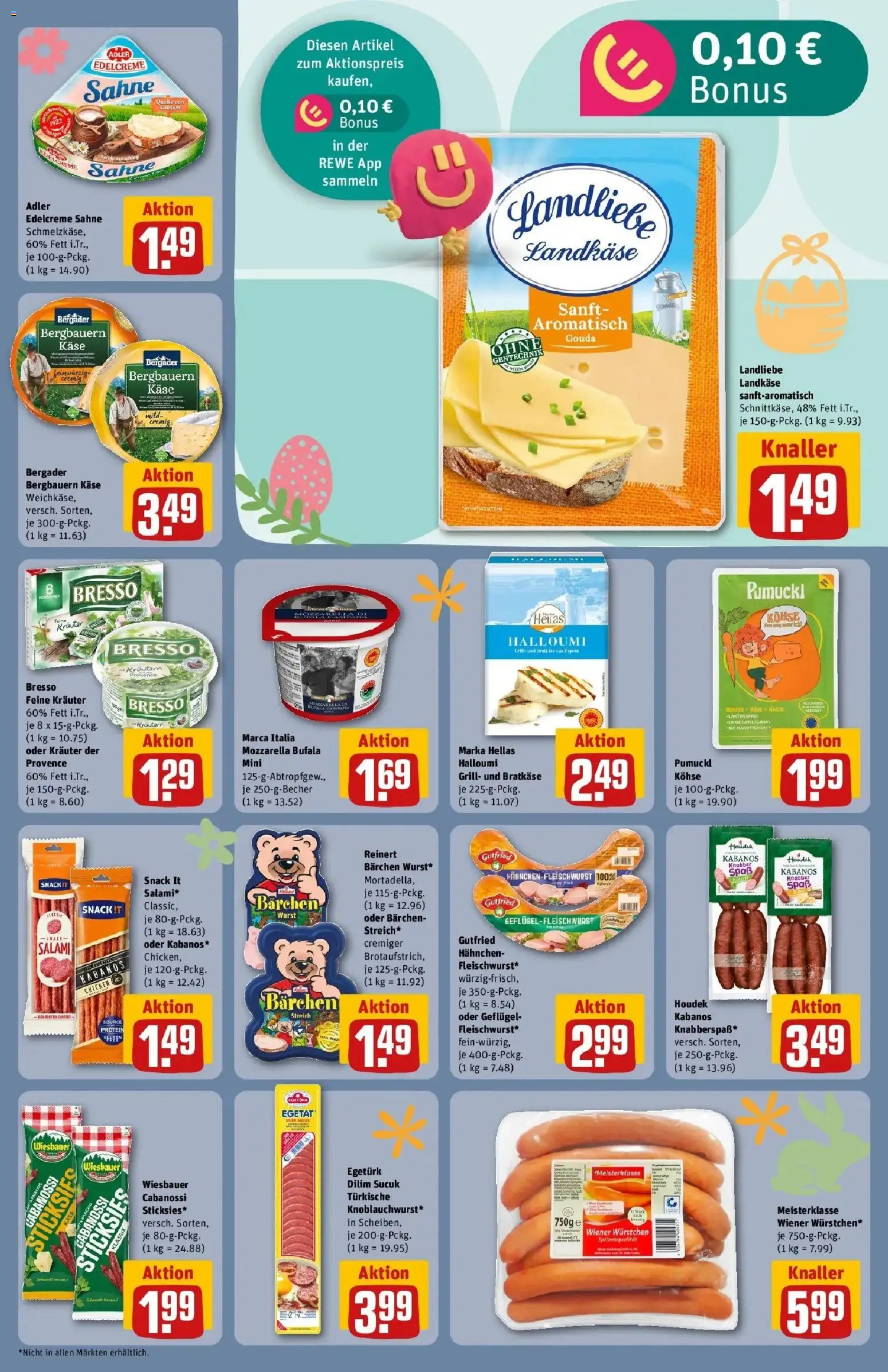 Rewe Prospekt Olching Geiselbullach	 – gültig ab 15.03.2026 | Seite: 15 | Produkte: Wiener wurstchen, Gouda, Bresso, Salami