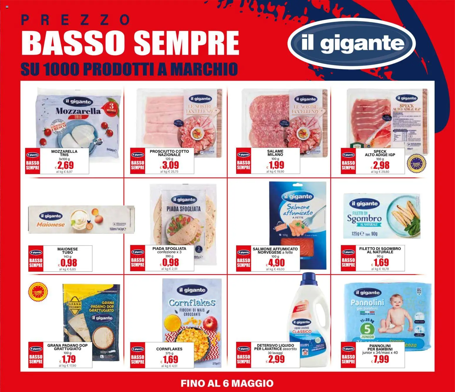 Volantino Il Gigante del 26.03.2026 | Pagina: 7 | Prodotti: Salmone, Prosciutto, Tubo, Grana Padano