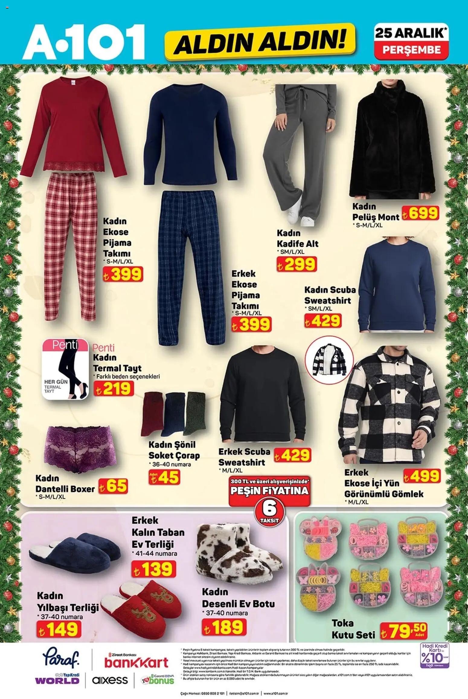 A101 Katalog Aldın Aldın - 25.12.2025 tarihinden itibaren geçerlidir | Sayfa: 16 | Ürünler: Gömlek, Mont, Çorap, Tayt