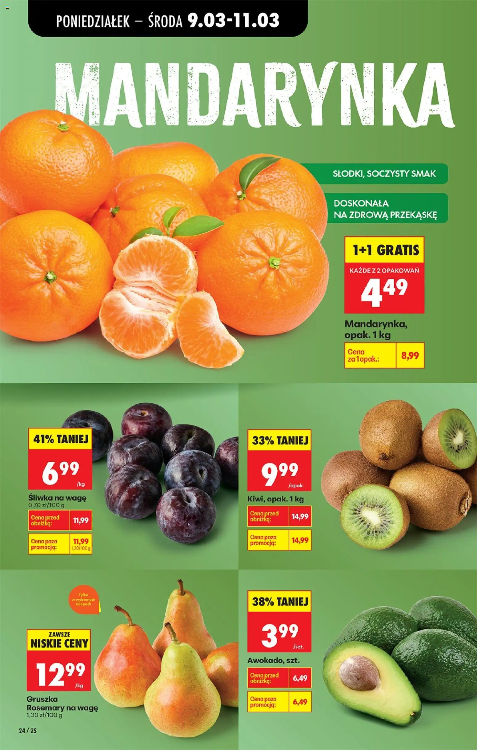 Biedronka gazetka od poniedziałku od 09.03.2026 | Strona: 26 | Produkty: Gruszka, Kiwi