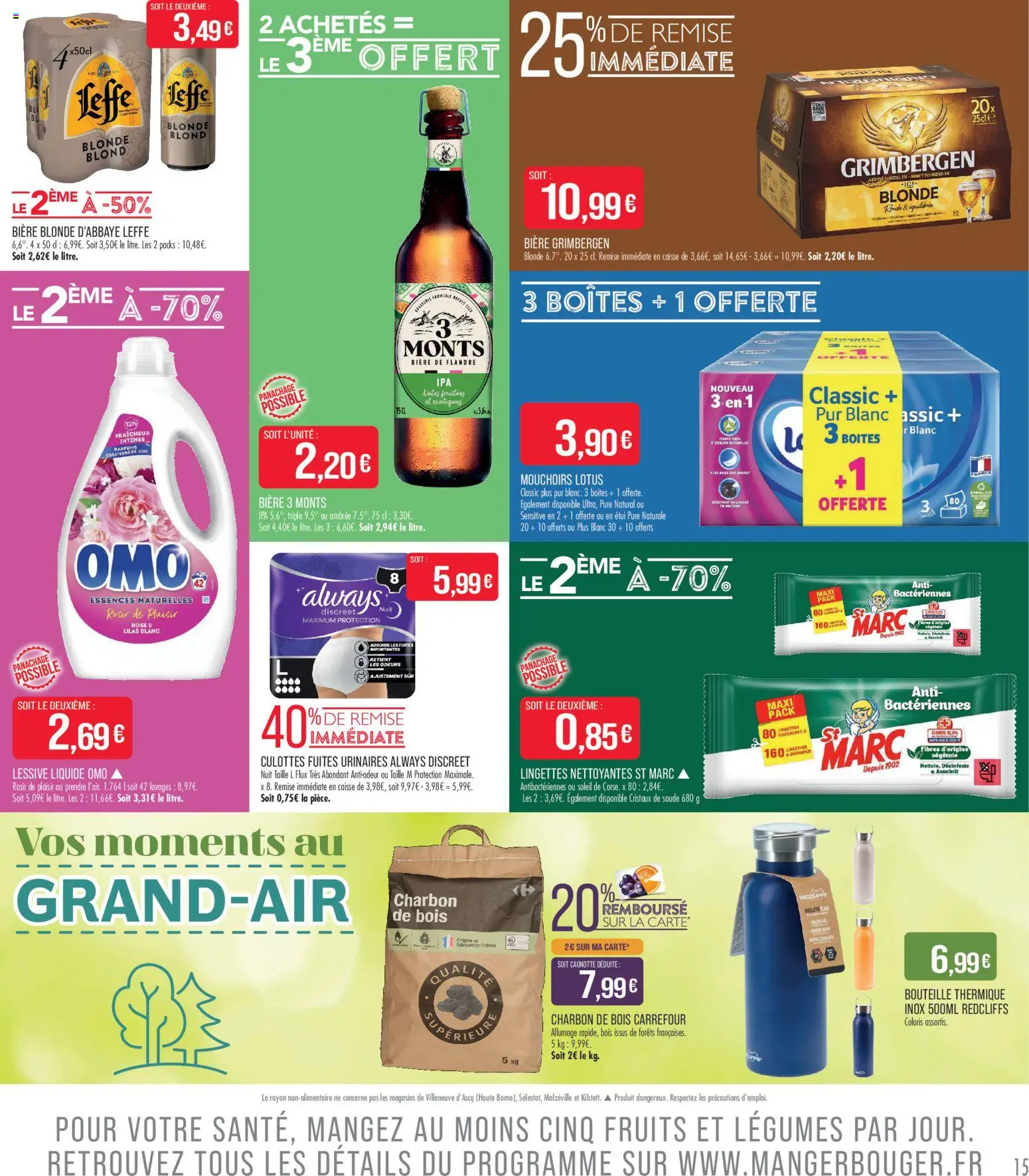 {H1} | Page: 15 | Produits: Charbon De Bois, Lessive Liquide, Mouchoirs, Bière