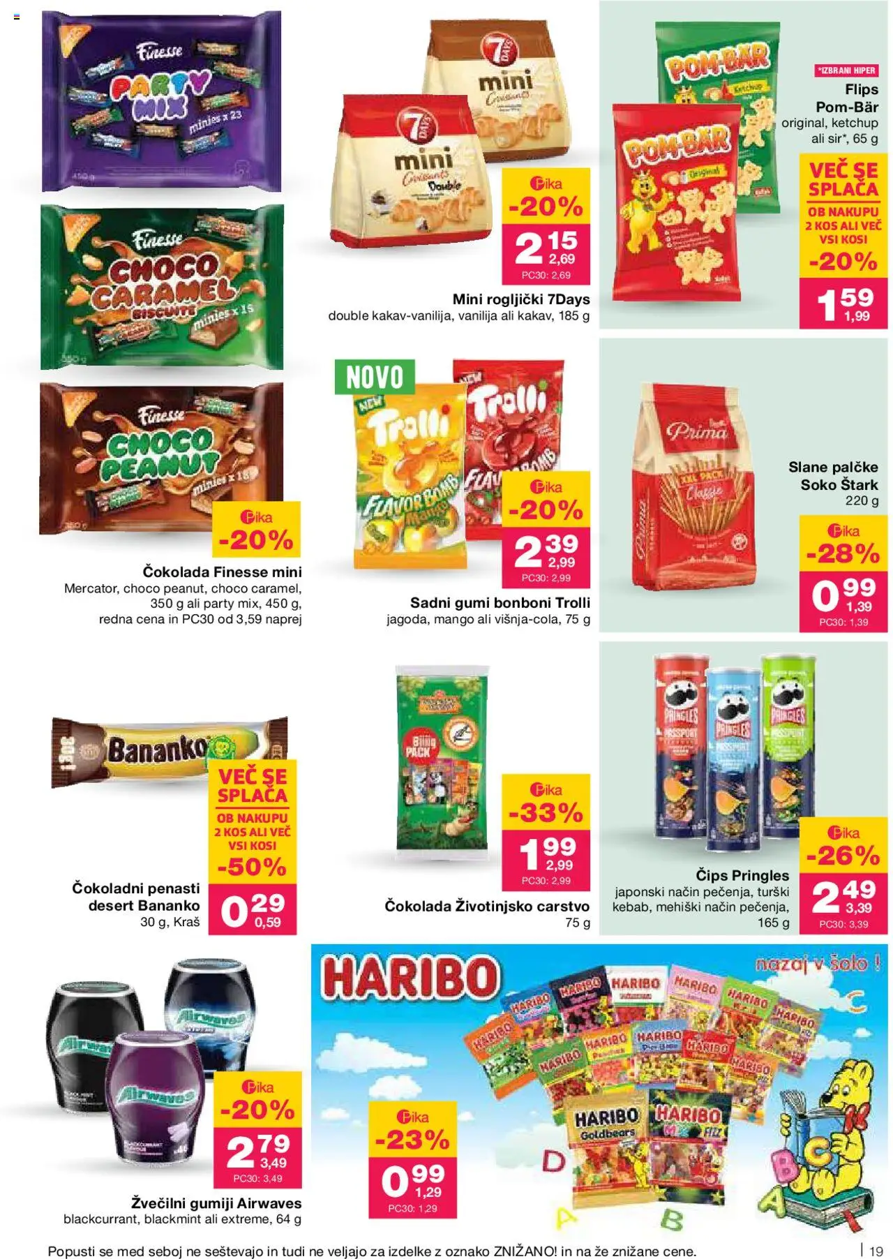 Mercator katalog │ velja od 21.08.2025 | Stran: 19 | Izdelki: Slane palčke, Kos, Flips, Cokolada