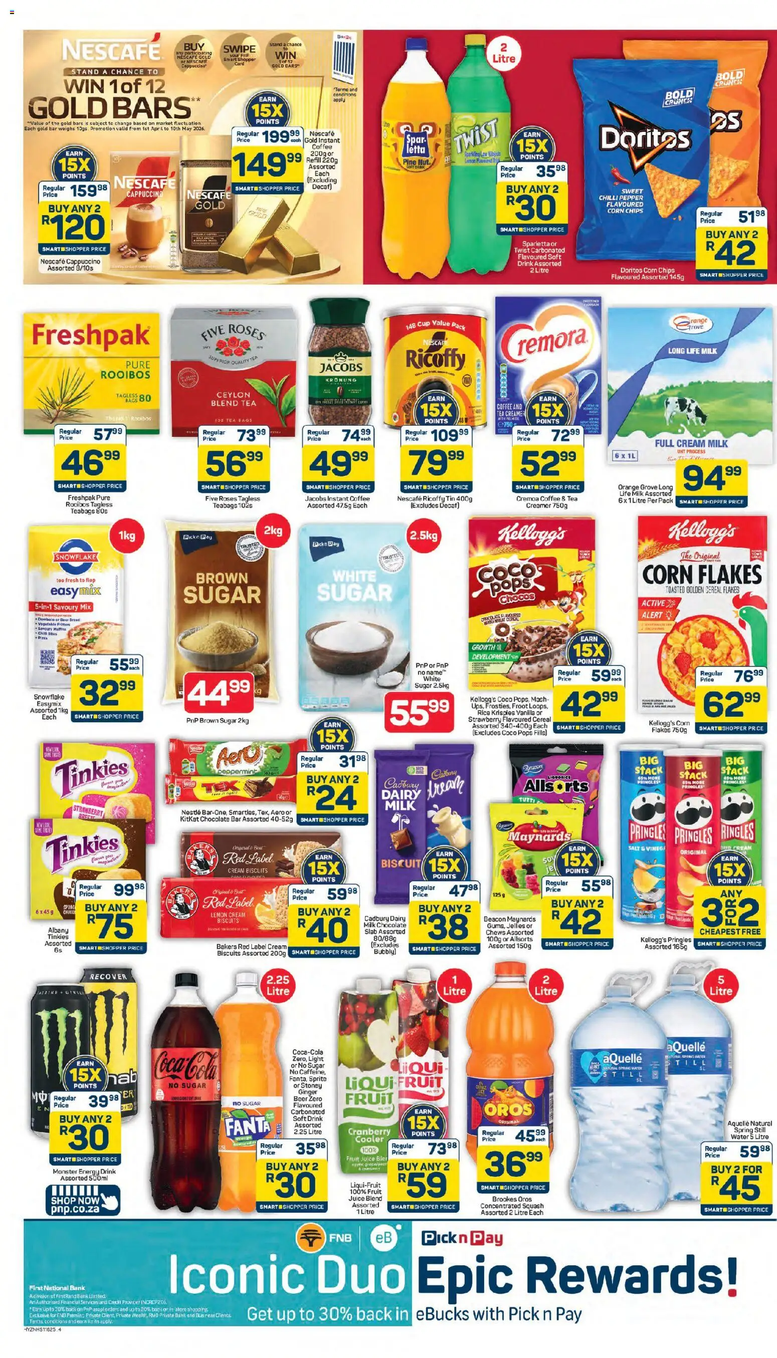 New Pick n Pay catalogue – valid from 24.04.2026 | Page: 4 | Products: Tea, Water, Salt, Estuche organizador de viaje