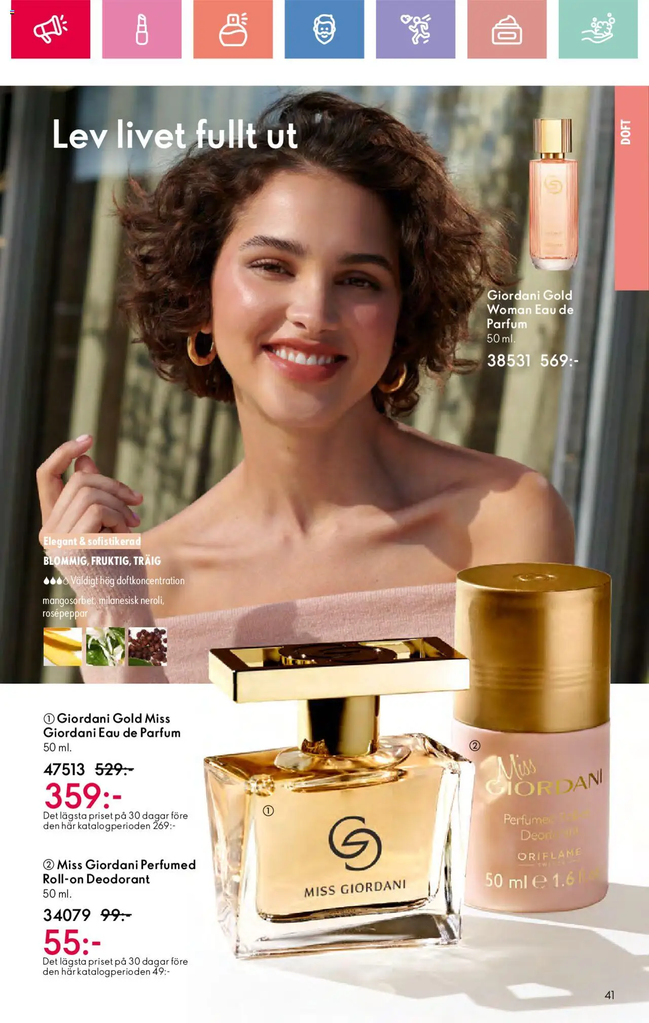 Oriflame reklamblad aktuell från 03.08.2025 | Sida: 41 | Produkter: Doft, Deodorant, Roller