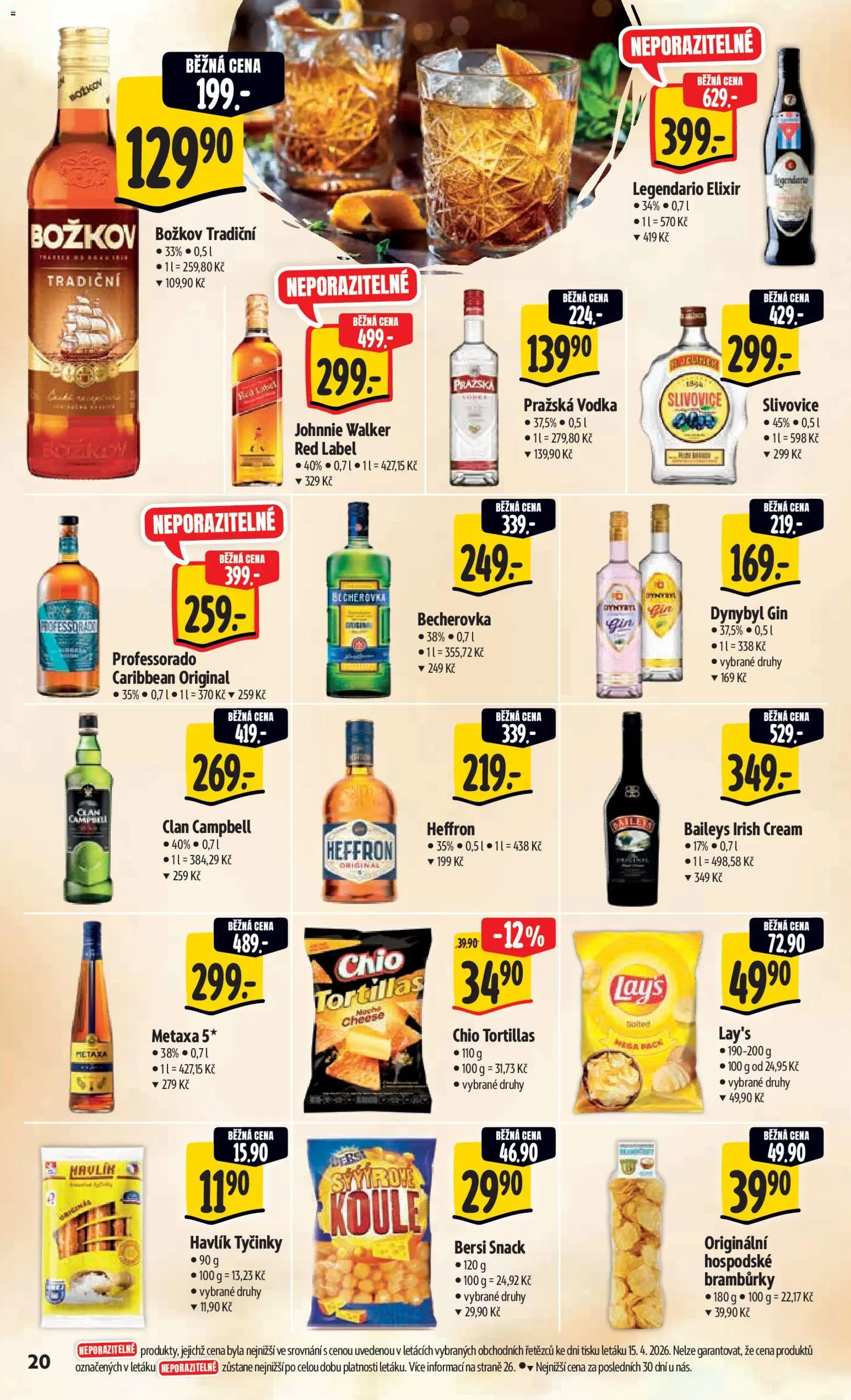 Albert leták - Hypermarket od 22.04.2026 | Strana: 28 | Produkty: Red Label, Irish cream, Lay's, Pražská vodka