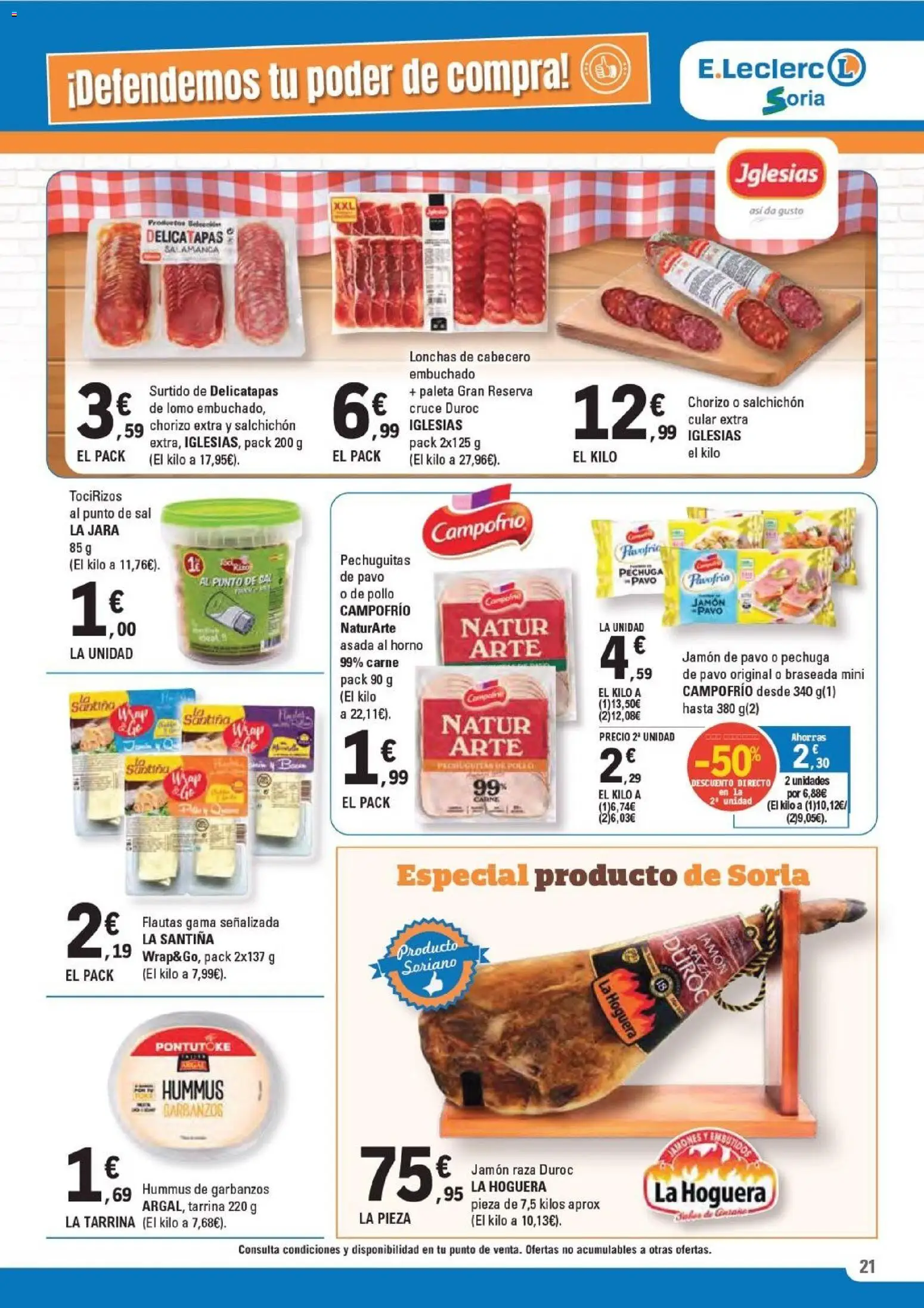 E.Leclerc - Especial Conservas Vegetales │ válido desde el 18.02.2026 | Página: 21 | Productos: Jamón, Horno