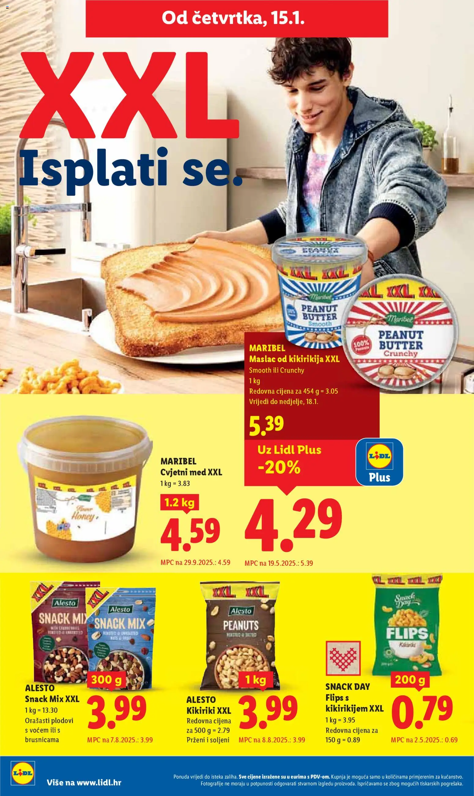 Lidl katalog | vrijedi od 12.01.2026 | Stranica: 58 | Proizvodi: Maslac, Maslac od kikirikija, Orašasti plodovi, Kikiriki