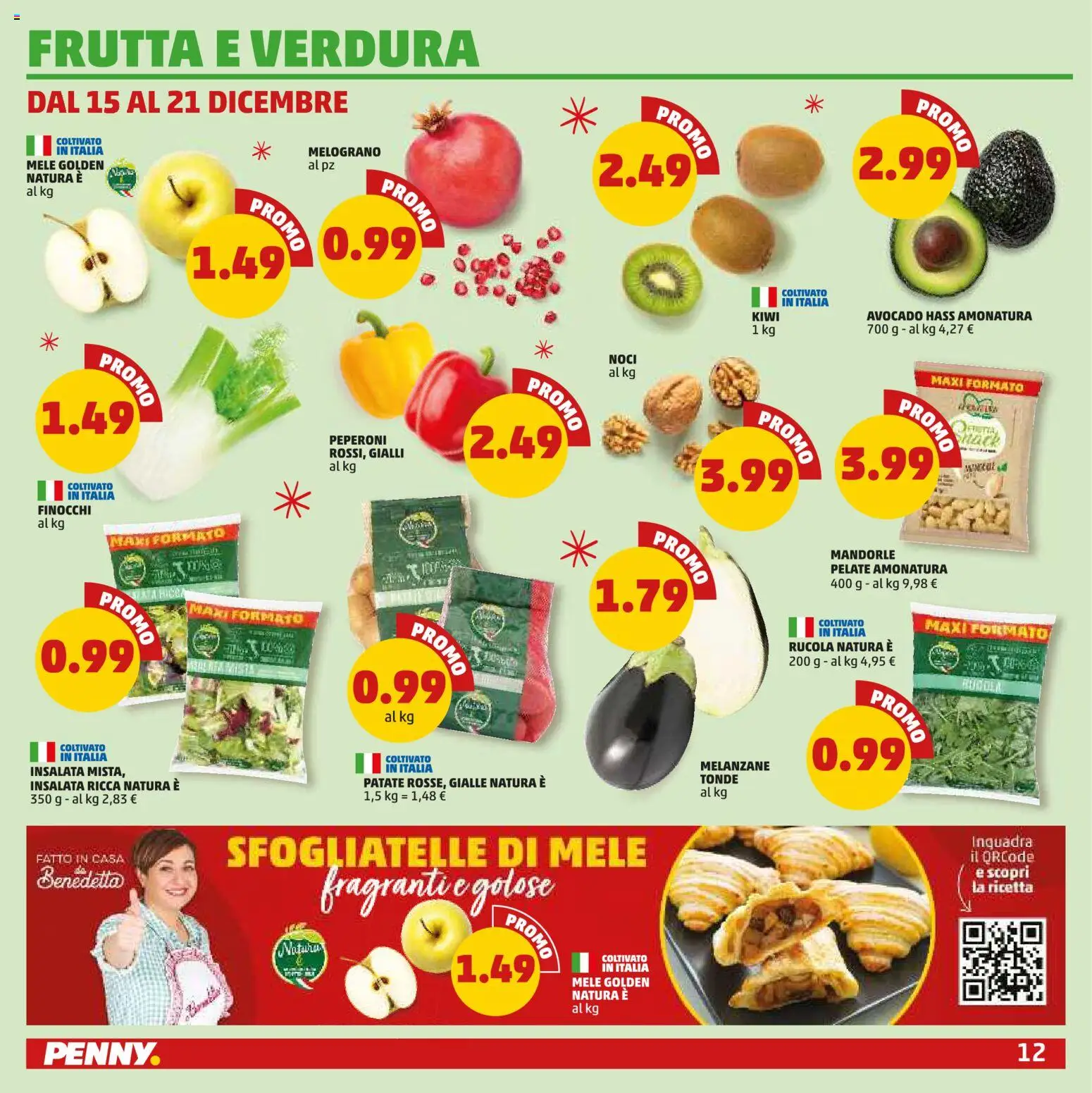 Volantino PENNY del 15.12.2025 | Pagina: 12 | Prodotti: Rucola, Insalata, Noci, Finocchi