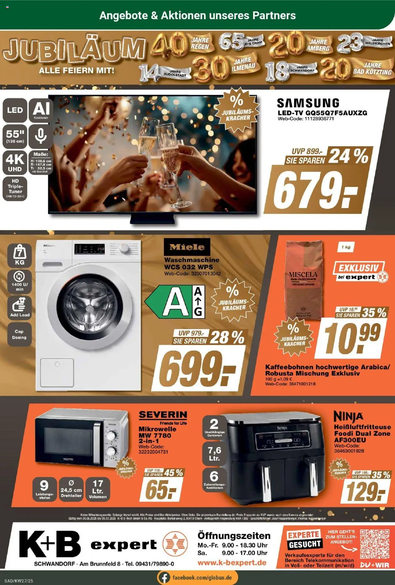 Globus prospekt Schwandorf	 - gültig ab dem 29.06.2025 | Seite: 26 | Produkte: Miele, Mikrowelle, Waschmaschine, Heißluftfritteuse