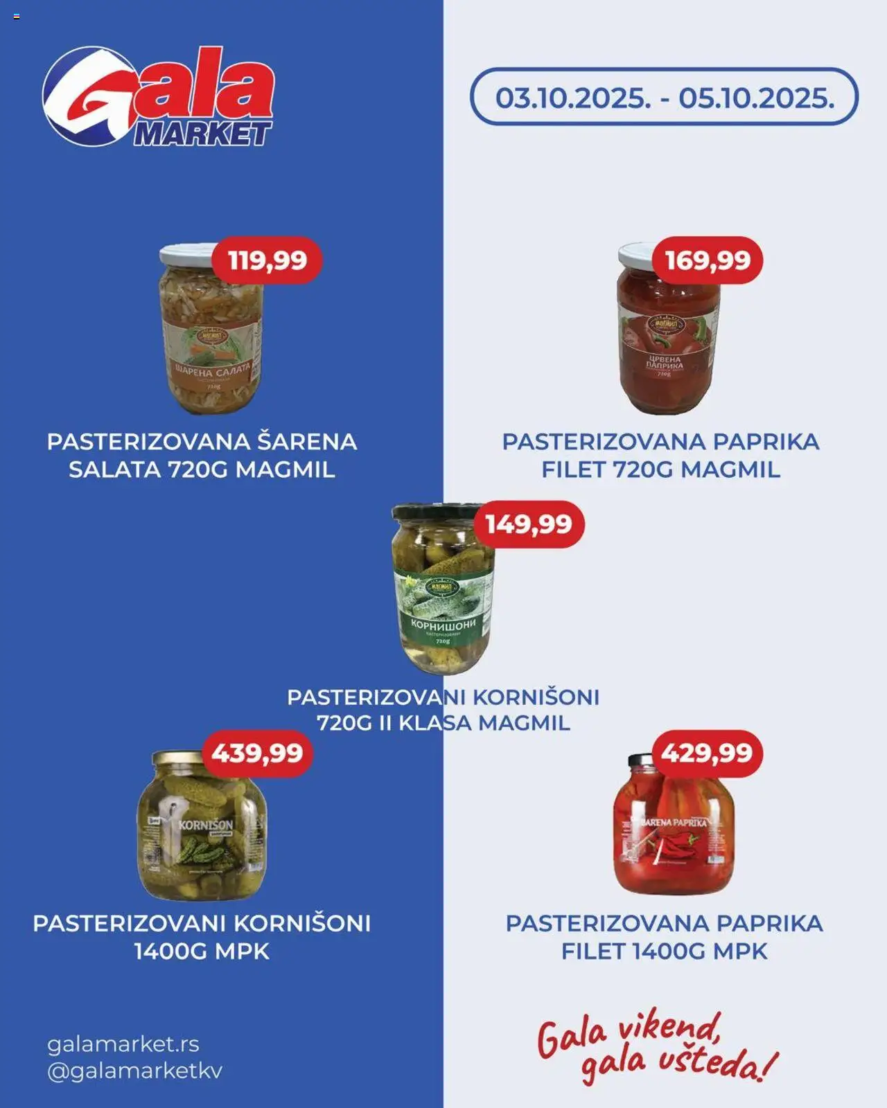 Gala MARKET katalog - važi od 03.10.2025 | Strana: 2 | Proizvode: Salata, Paprika, Kornišoni