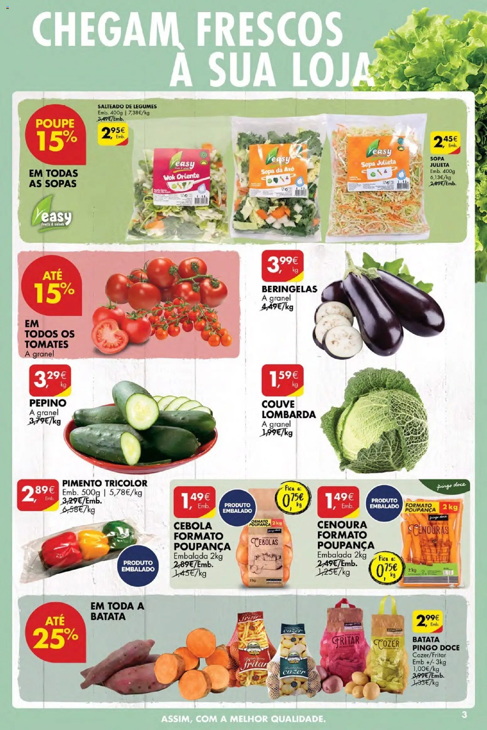 Pingo Doce Poupe Esta Semana Açores │ válido de 23.04.2026 | Página: 3 | Produtos: Batata, Cebola, Tomates, Cenoura