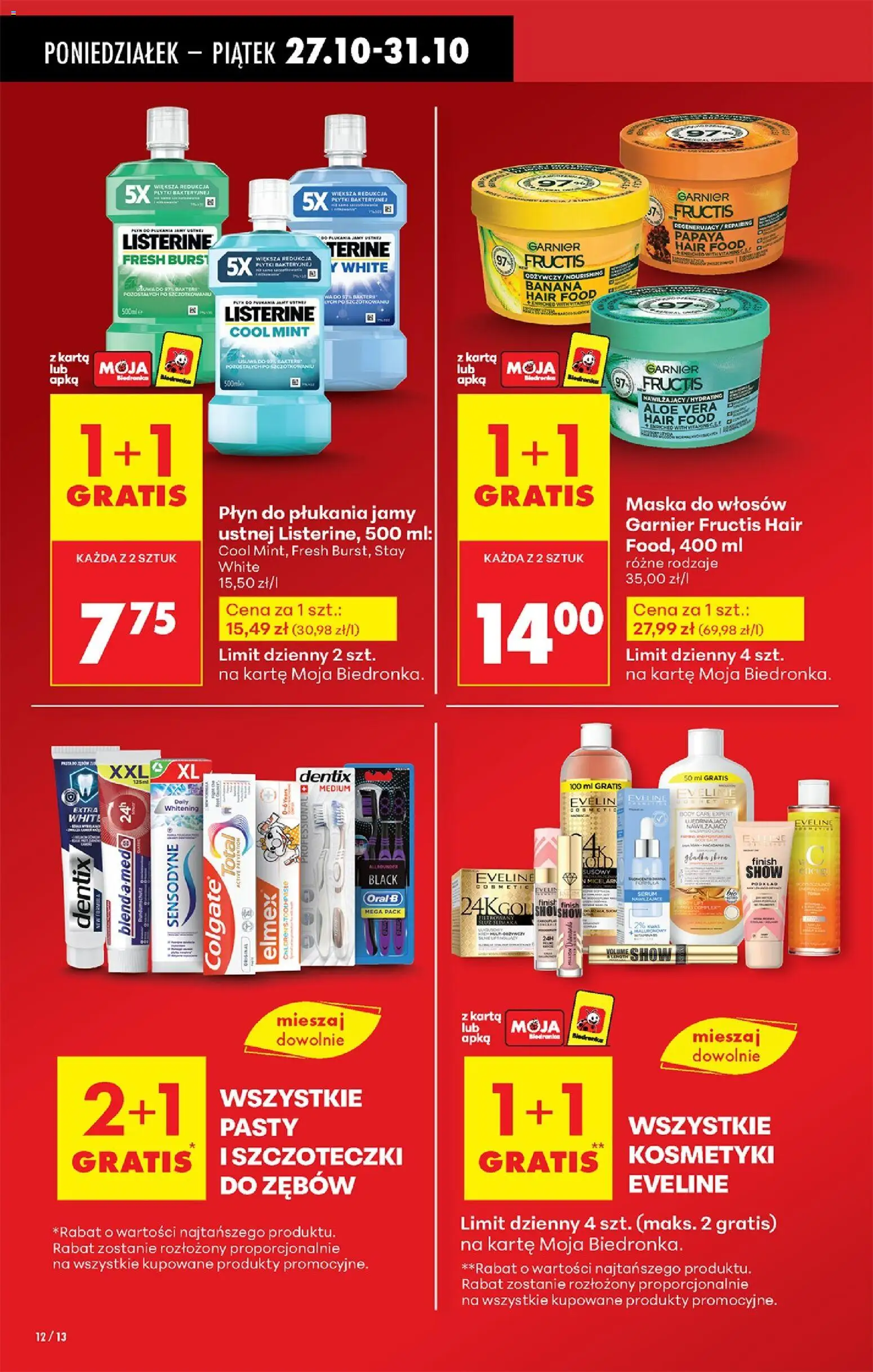 Biedronka gazetka od 27.10.2025 | Strona: 14 | Produkty: Karta, Kosmetyki, Maska do włosów, Body