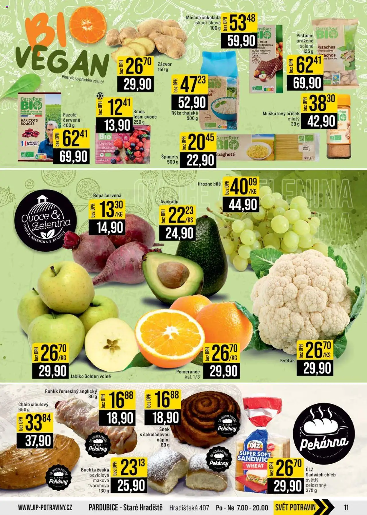 Jip leták - Cash & Carry od 17.09.2025 | Strana: 11 | Produkty: Chléb, Květák, Rohlík, Pistácie