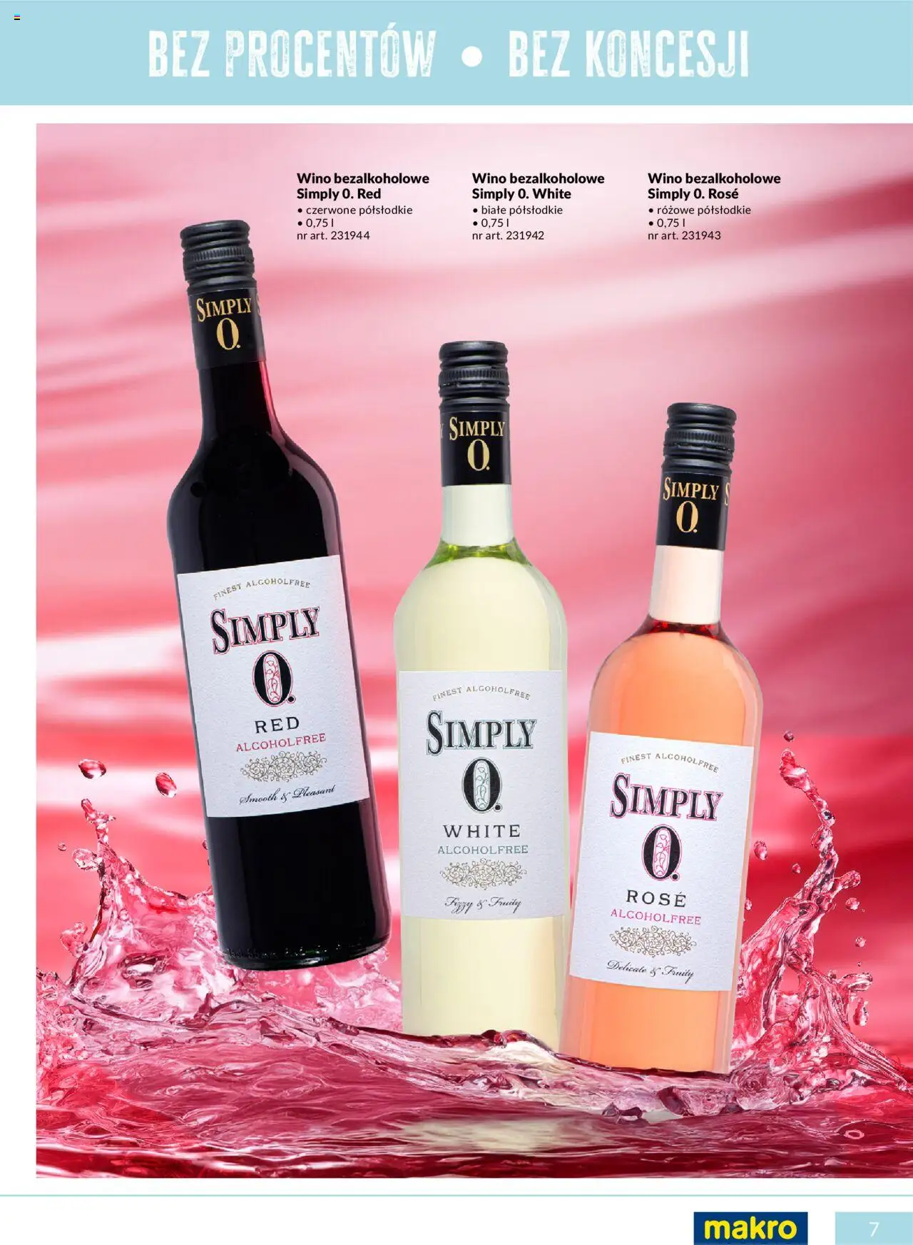 Makro Gazetka - Złap letni vibe w dostawie od 01.08.2025 | Strona: 7 | Produkty: Wino bezalkoholowe, Wino