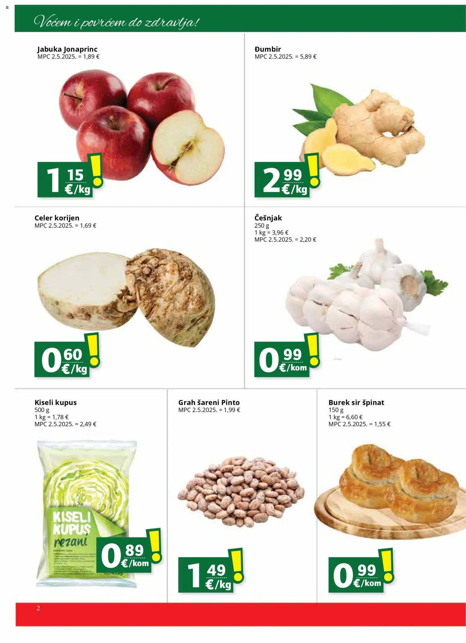 Djelo katalog | vrijedi od 02.01.2026 | Stranica: 2 | Proizvodi: Celer, Burek, Đumbir, Jabuka