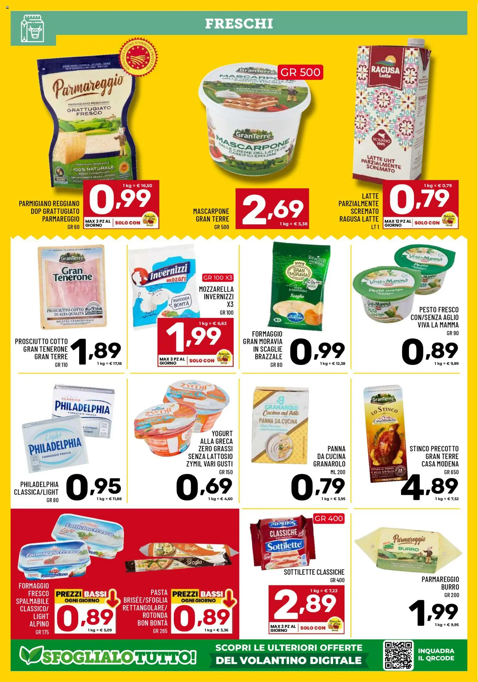 Volantino Il Centesimo del 18.12.2025 | Pagina: 8 | Prodotti: Latte, Formaggio, Aglio, Pesto