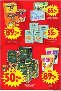 PASTA, SPAGHETTI, 400 g, 500 g. Flera olika sorter. Jfr pris 27:50-34:38/kg. - Förhandsvisning av reklamblad från butik ICA Maxi aktuell från 23.03.2026 | Sida: 5