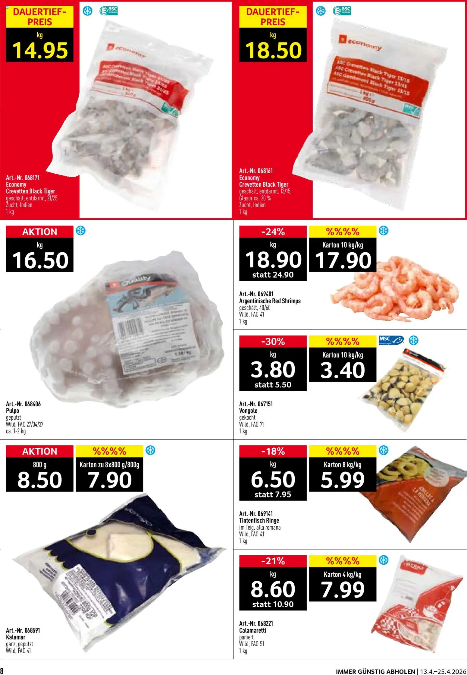 Prodega aktionen Italien – gültig ab 13.04.2026 | Seite: 8 | Produkte: Tintenfisch