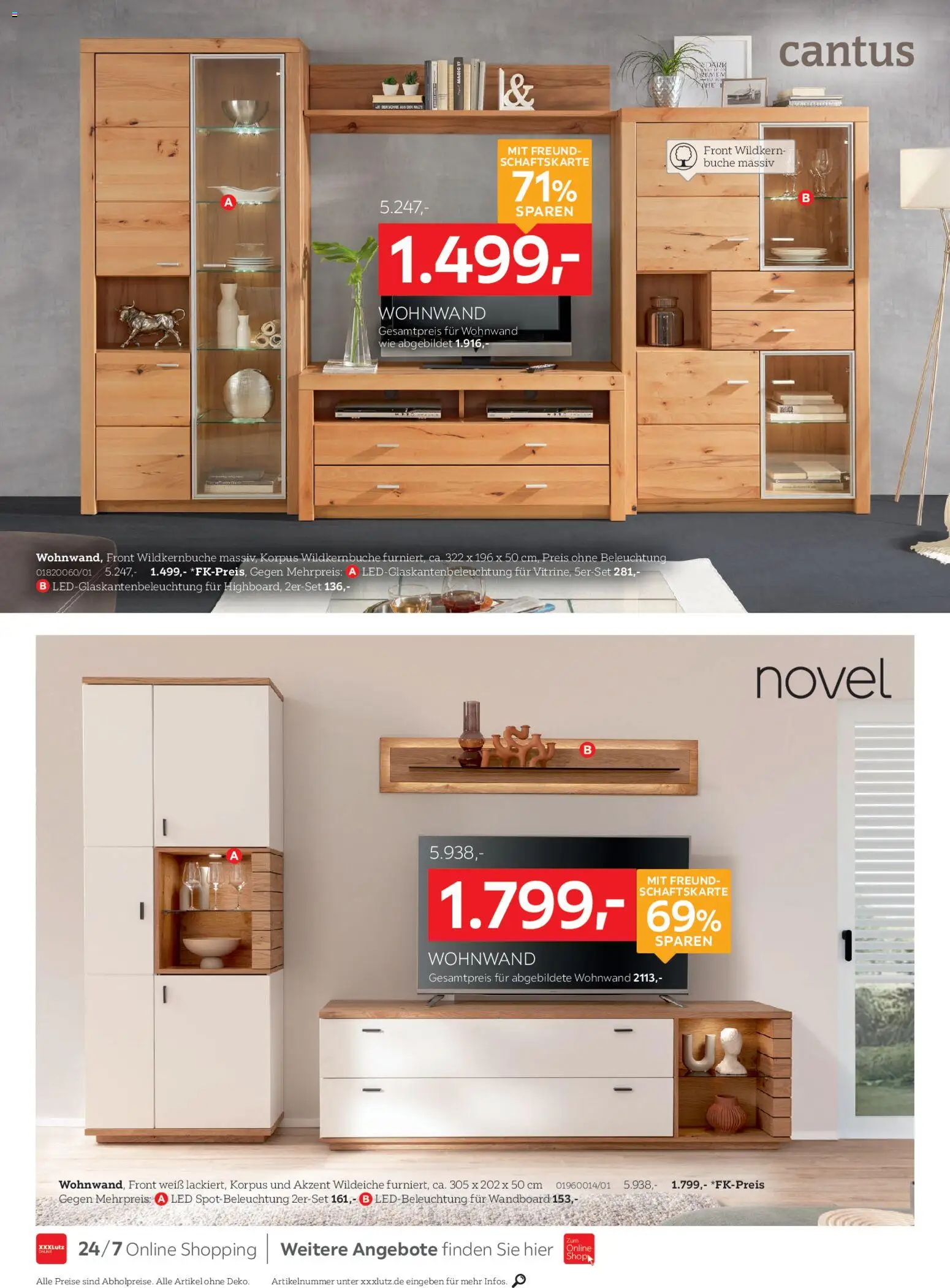 XXXL Lutz Nr. 1 beim Preis – gültig ab 02.11.2025 | Seite: 16 | Produkte: Wohnwand, Wandboard