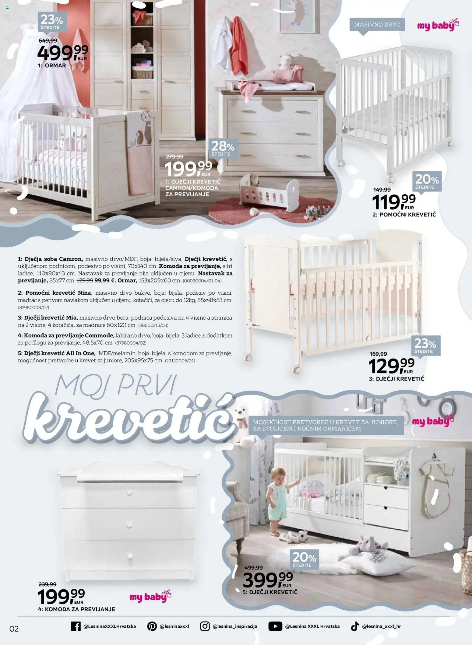 Lesnina katalog | vrijedi od 01.03.2026 | Stranica: 2 | Proizvodi: Krevet, Madrac, Ormar, Komoda